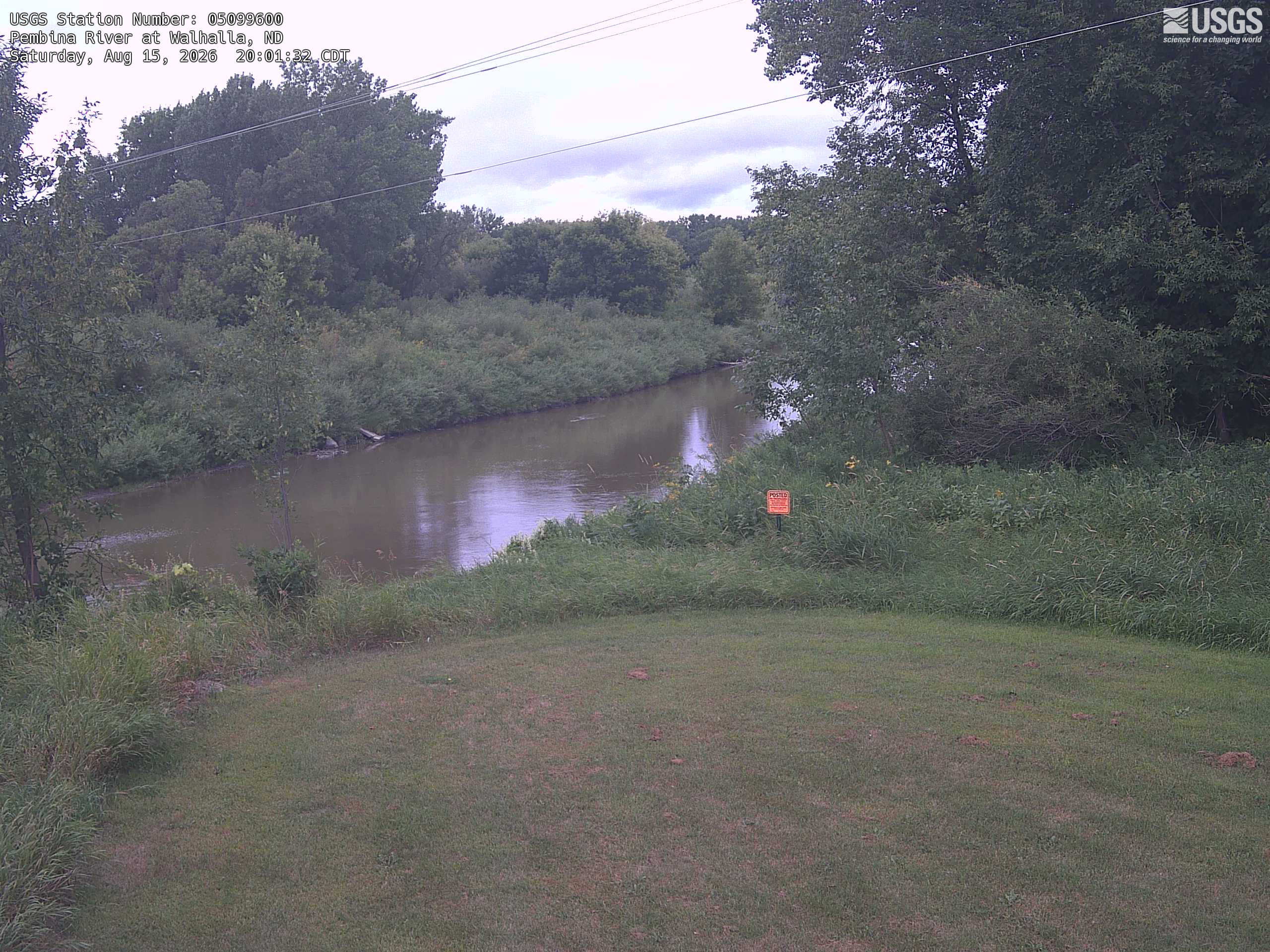 Most recent image at Pembina River at Walhalla
