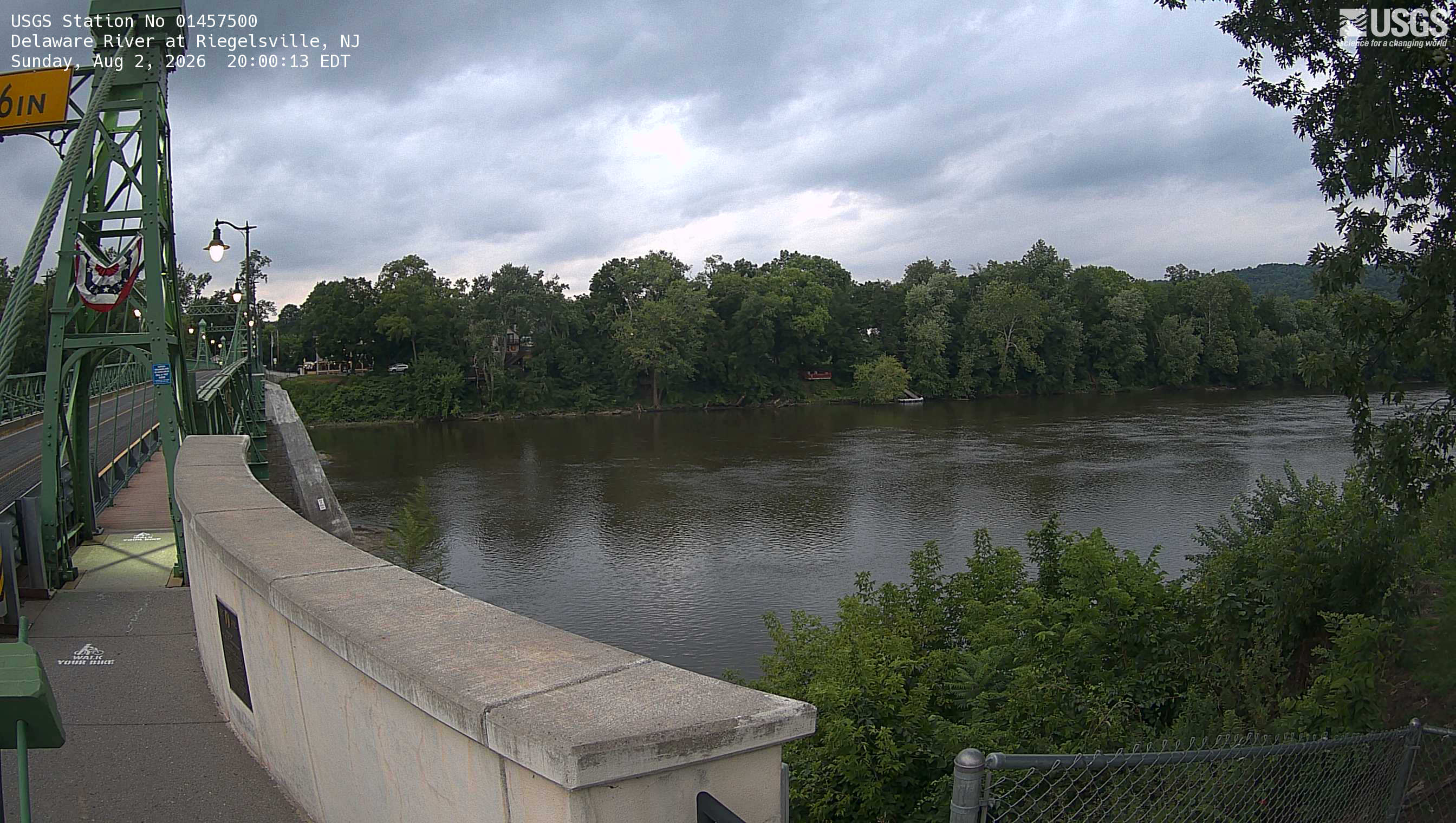 Most recent image at Delaware River at Riegelsville