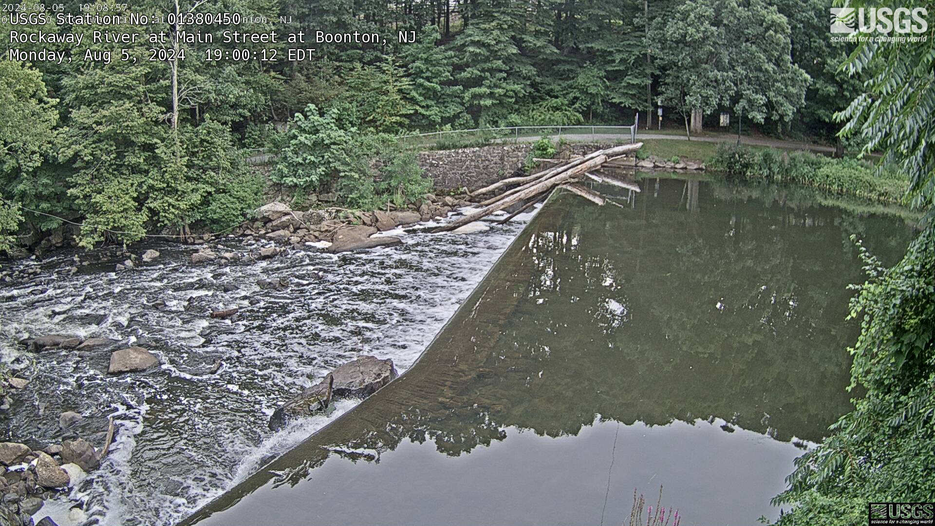 View of the Weir at Rockaway River at Main St. at Boonton, NJ