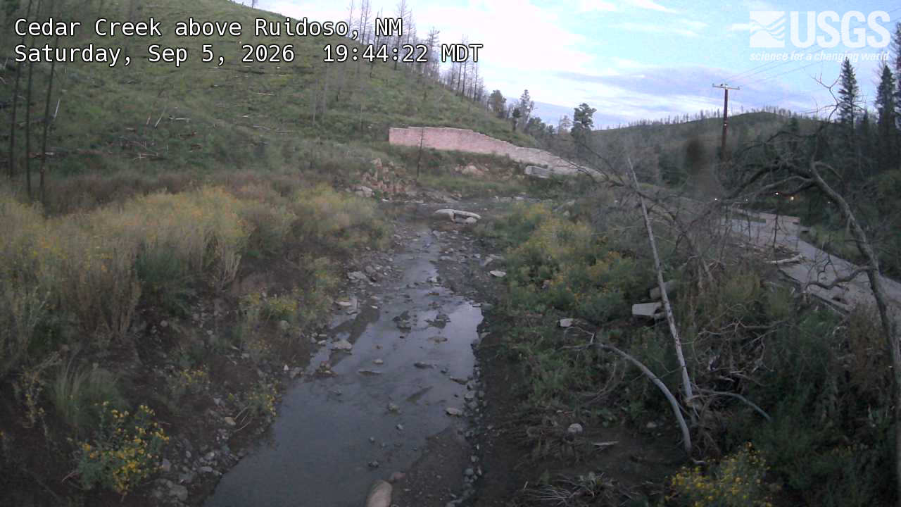 Most recent image at Cedar Creek above Ruidoso