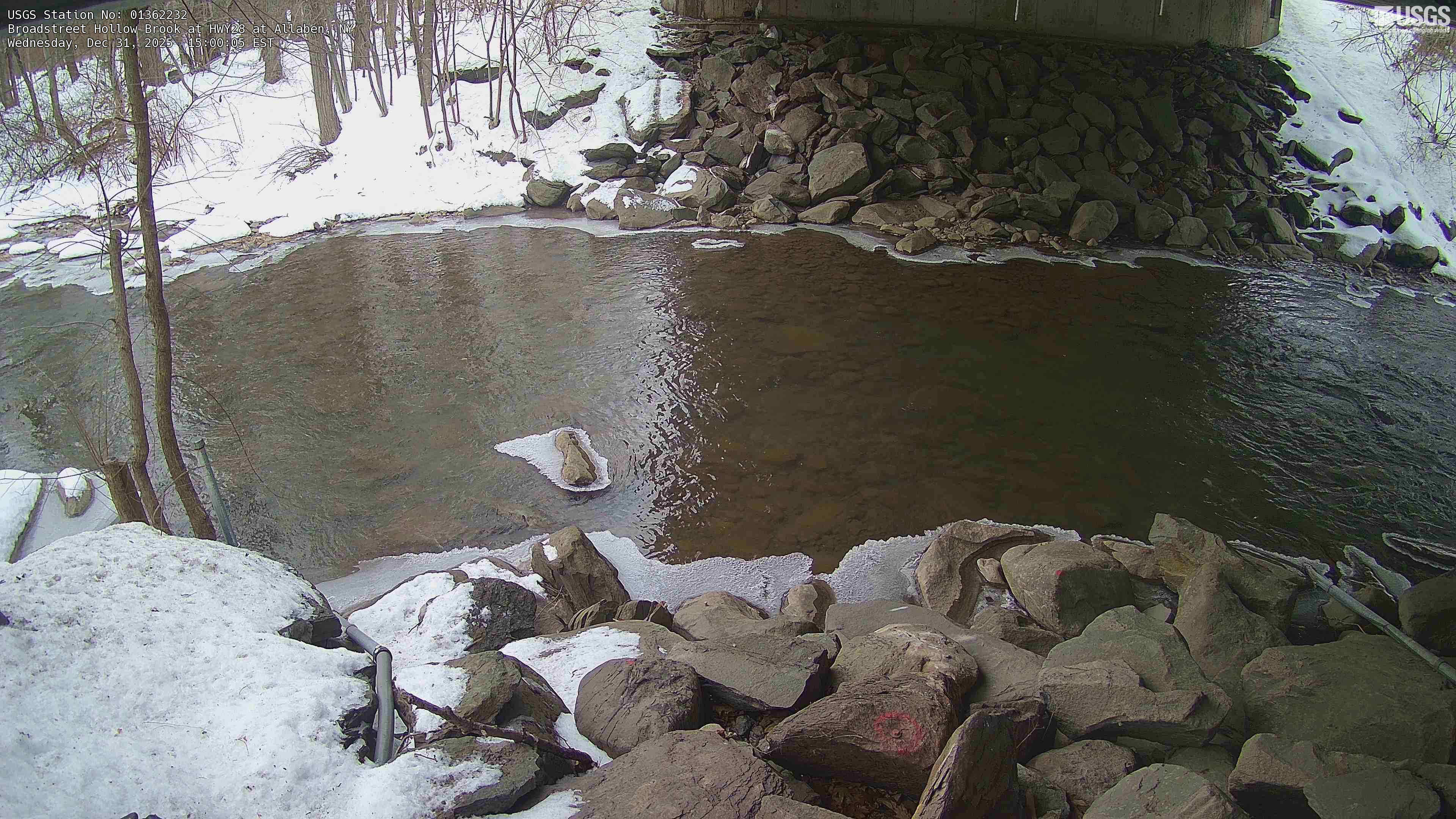 USGS HIVIS CAM Broadstreet Hollow Brook at HWY28 at Allaben