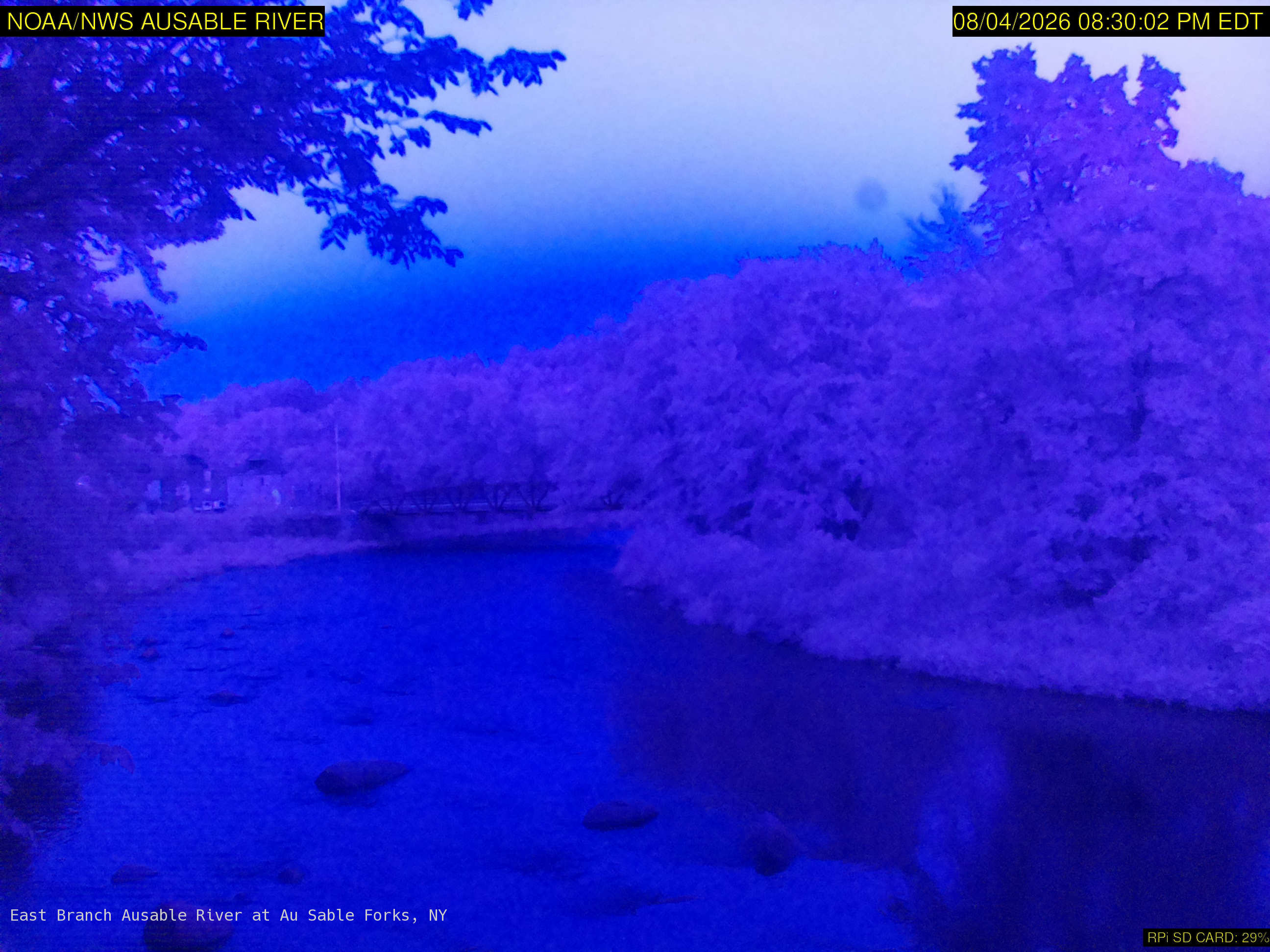 Most recent image at East Branch Ausable River at Au Sable Forks