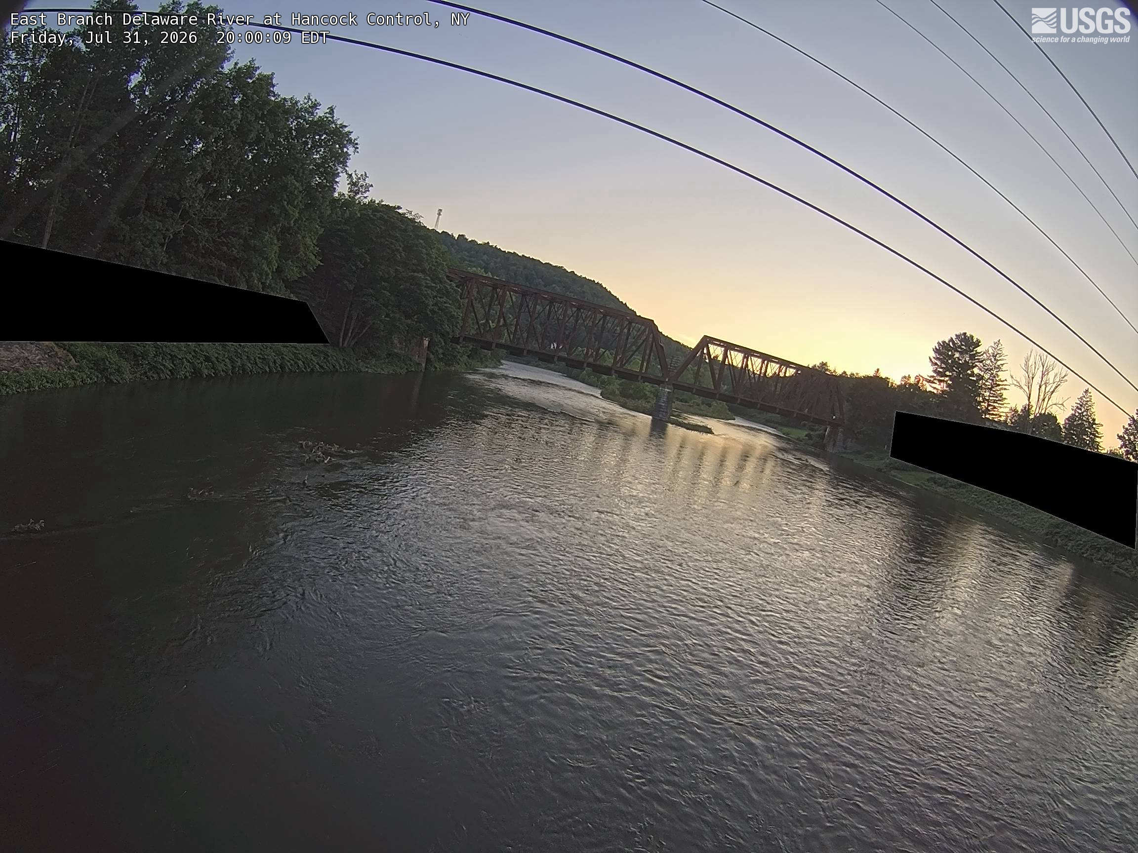 Most recent image at East Branch Delaware River at Hancock Control