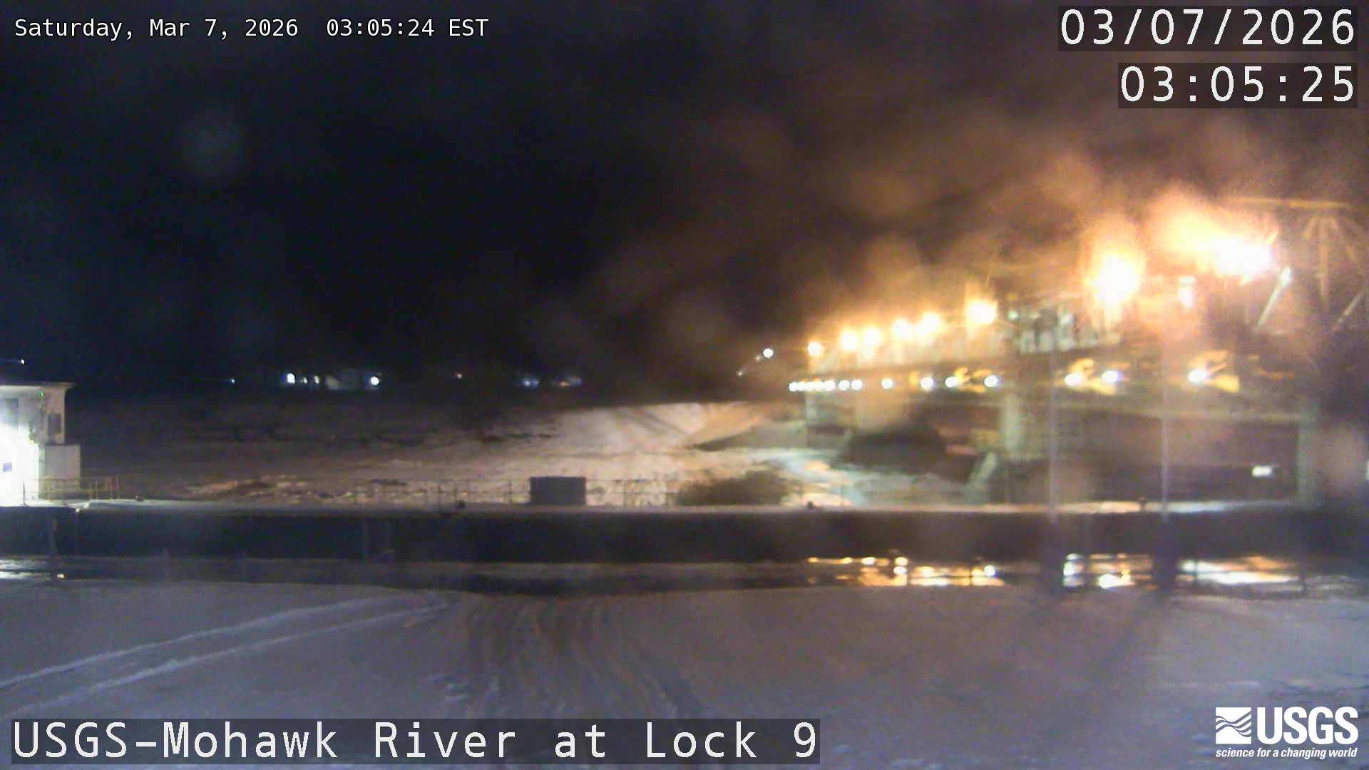 USGS HIVIS CAM Mohawk River at Lock 9 at Rotterdam Junction Lock View