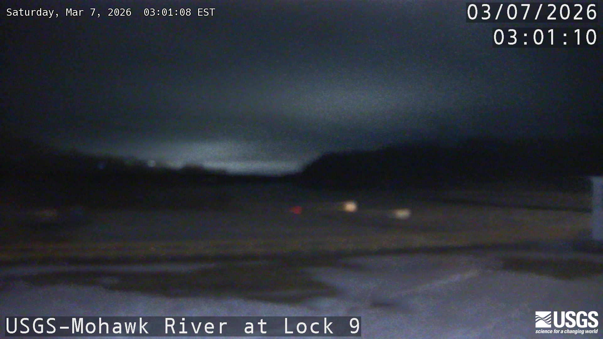 USGS HIVIS CAM Mohawk River at Lock 9 at Rotterdam Junction Downstream View