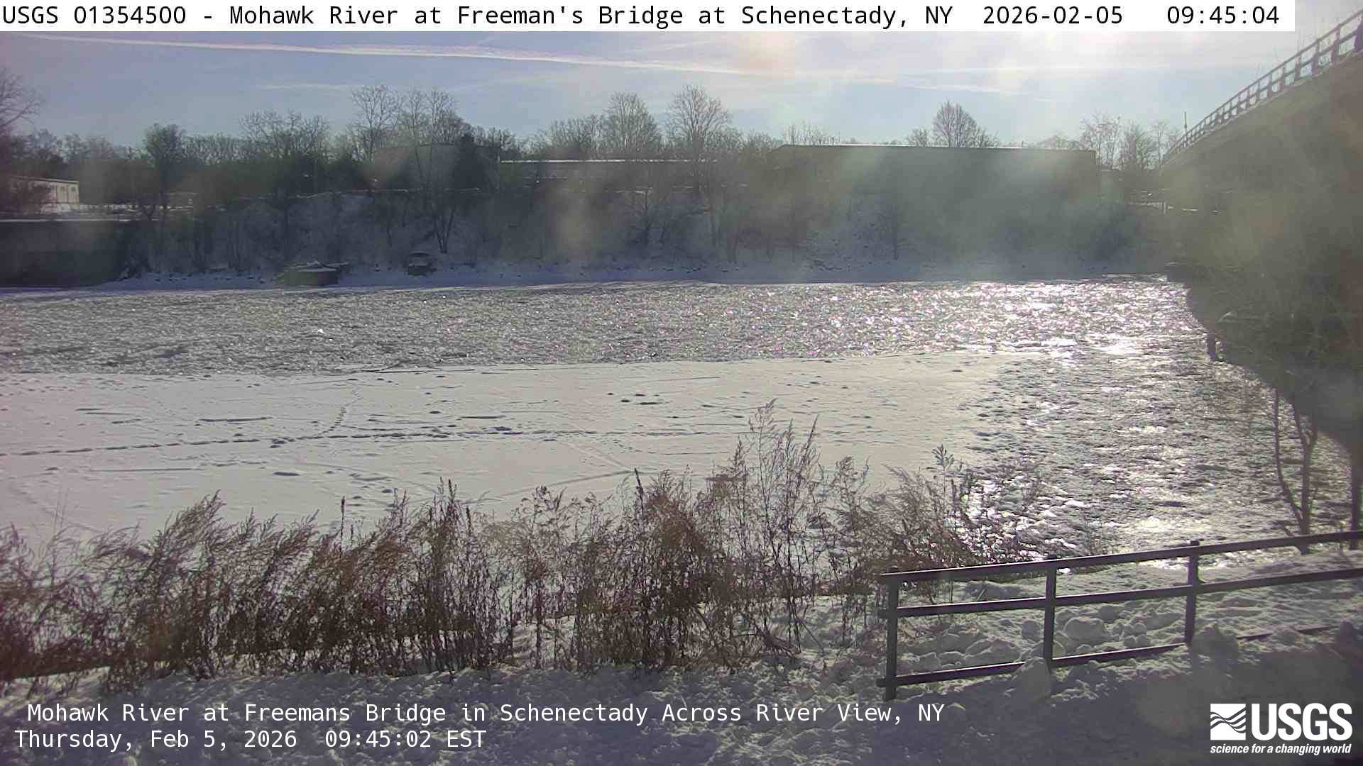 USGS HIVIS CAM Mohawk River at Freemans Bridge in Schenectady Across River View