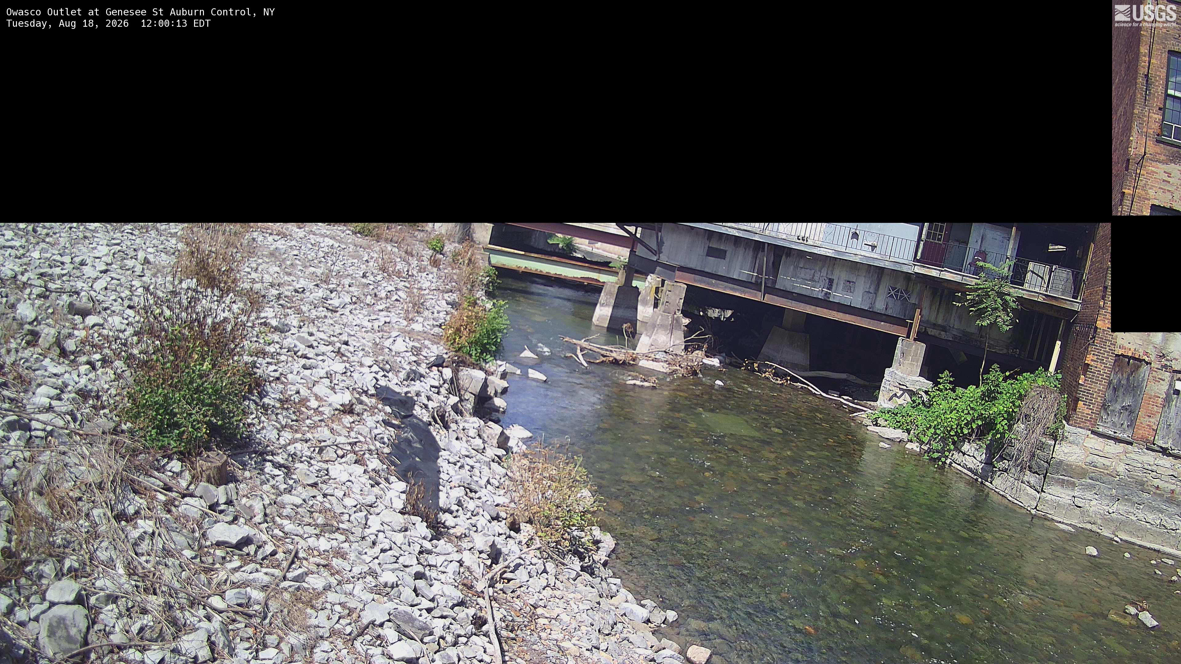 Most recent image at Owasco Outlet at Genesee St Auburn Control