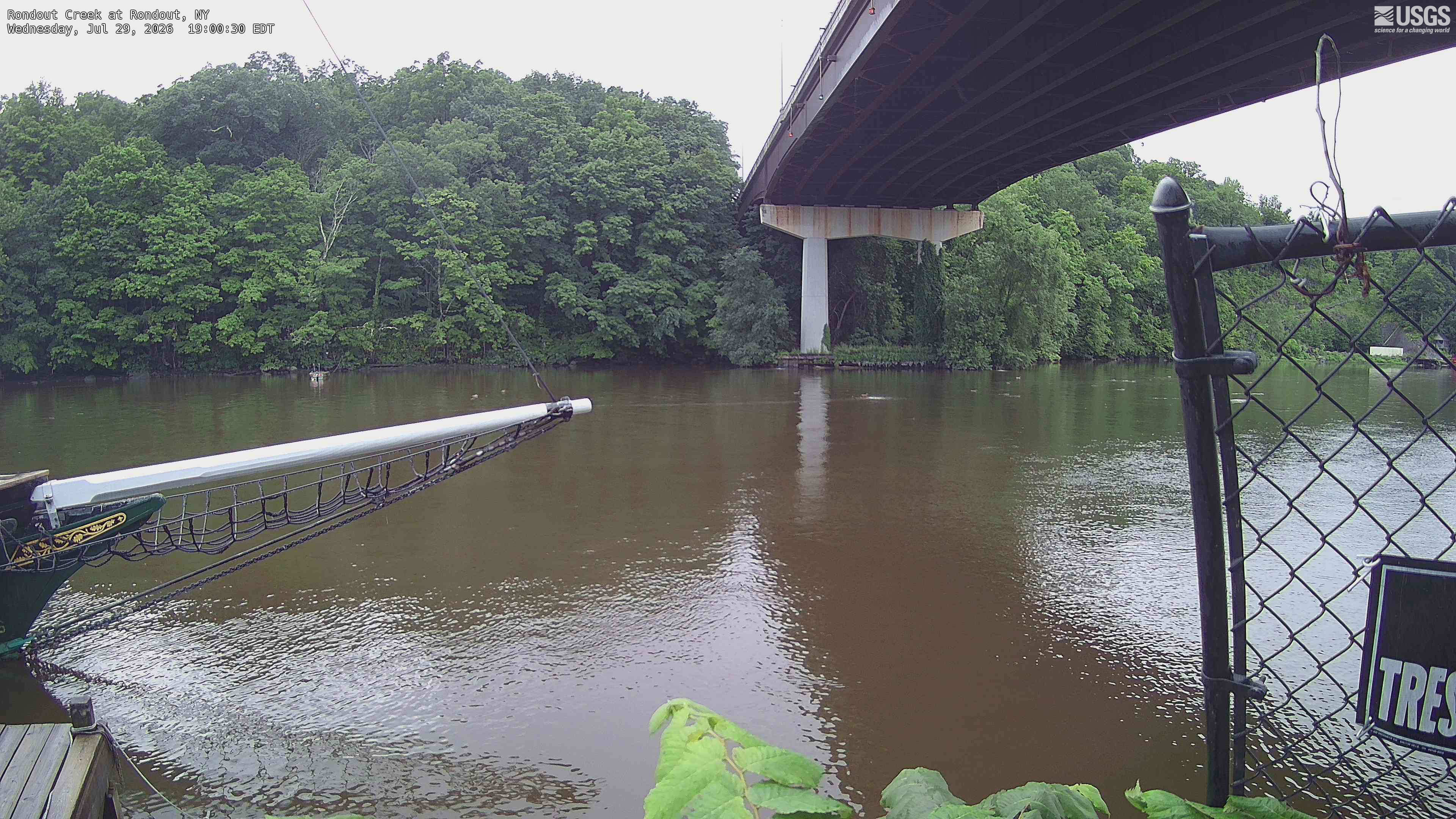 Most recent image at Rondout Creek at Rondout