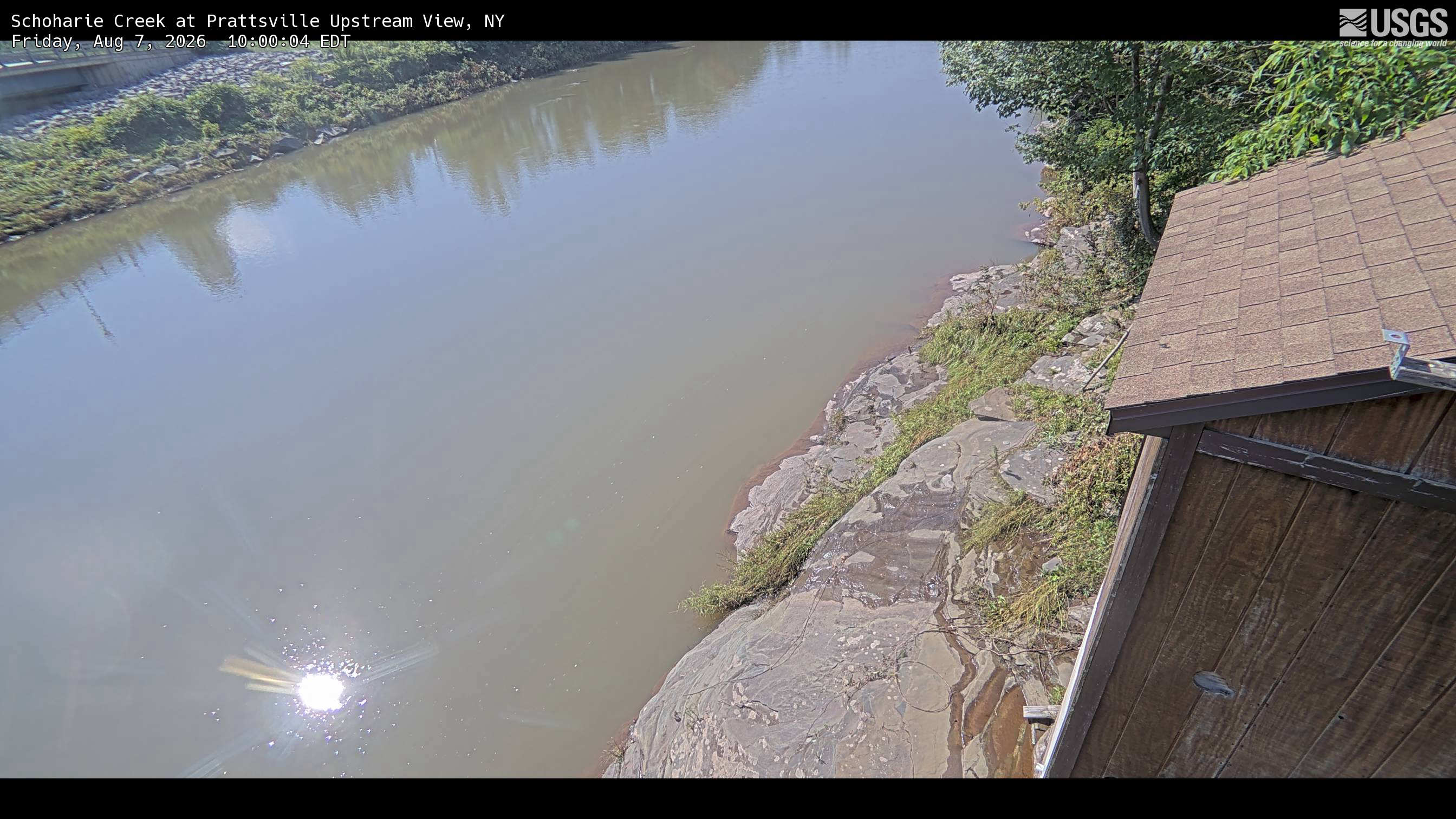 Most recent image at Schoharie Creek at Prattsville Upstream View
