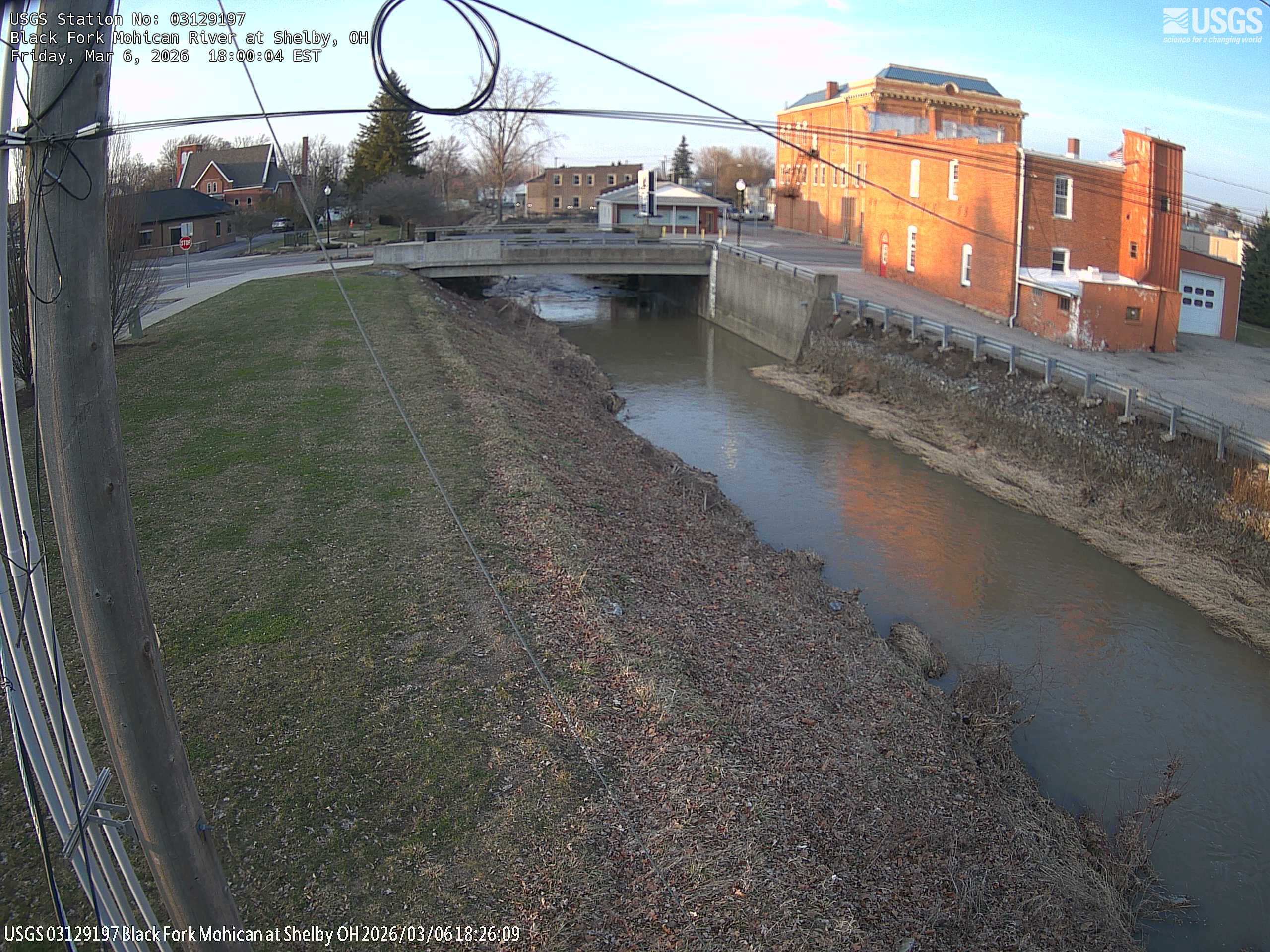 USGS HIVIS CAM Black Fork Mohican River at Shelby