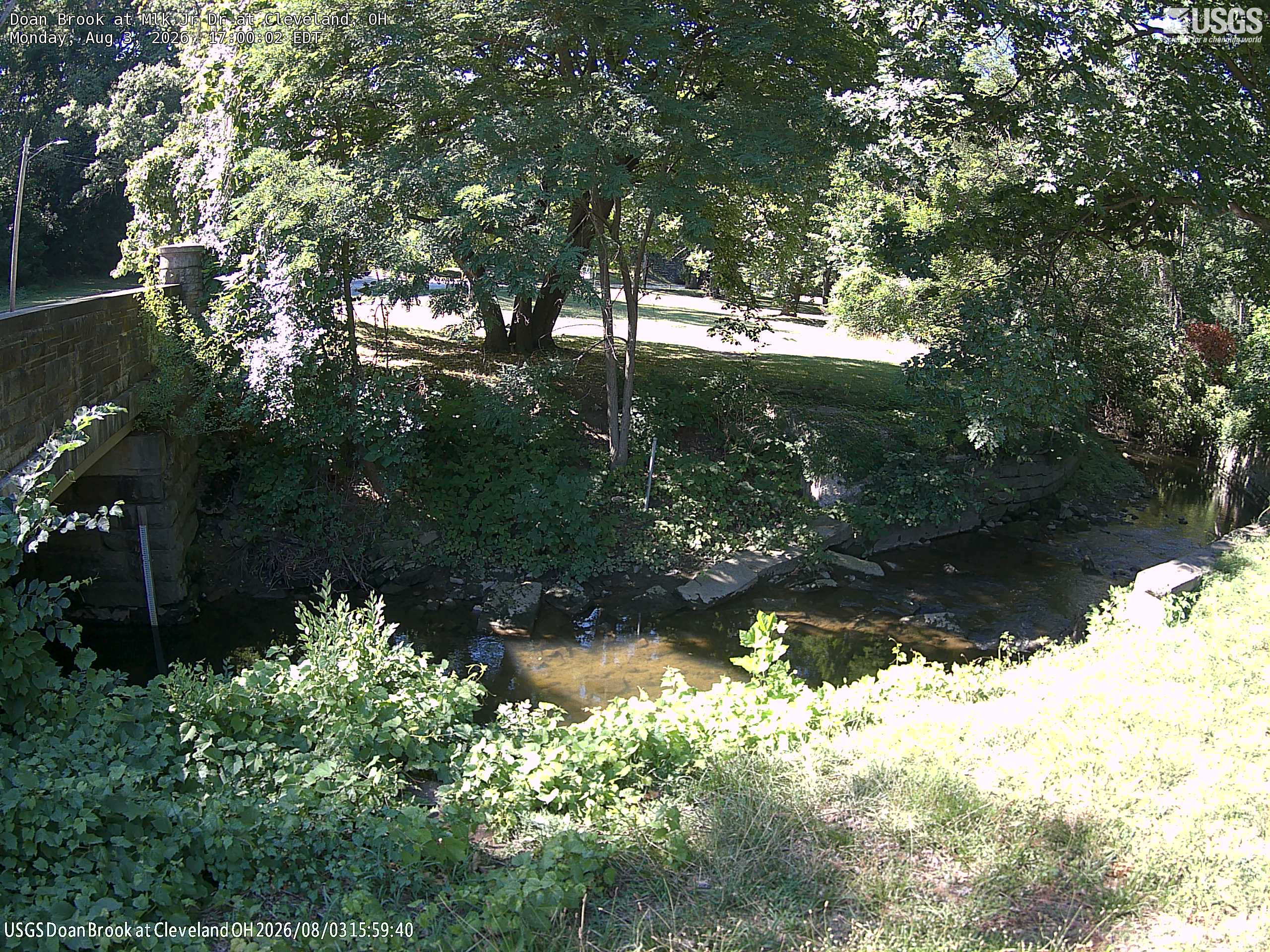 Most recent image at Doan Brook at Mlk Jr Dr at Cleveland