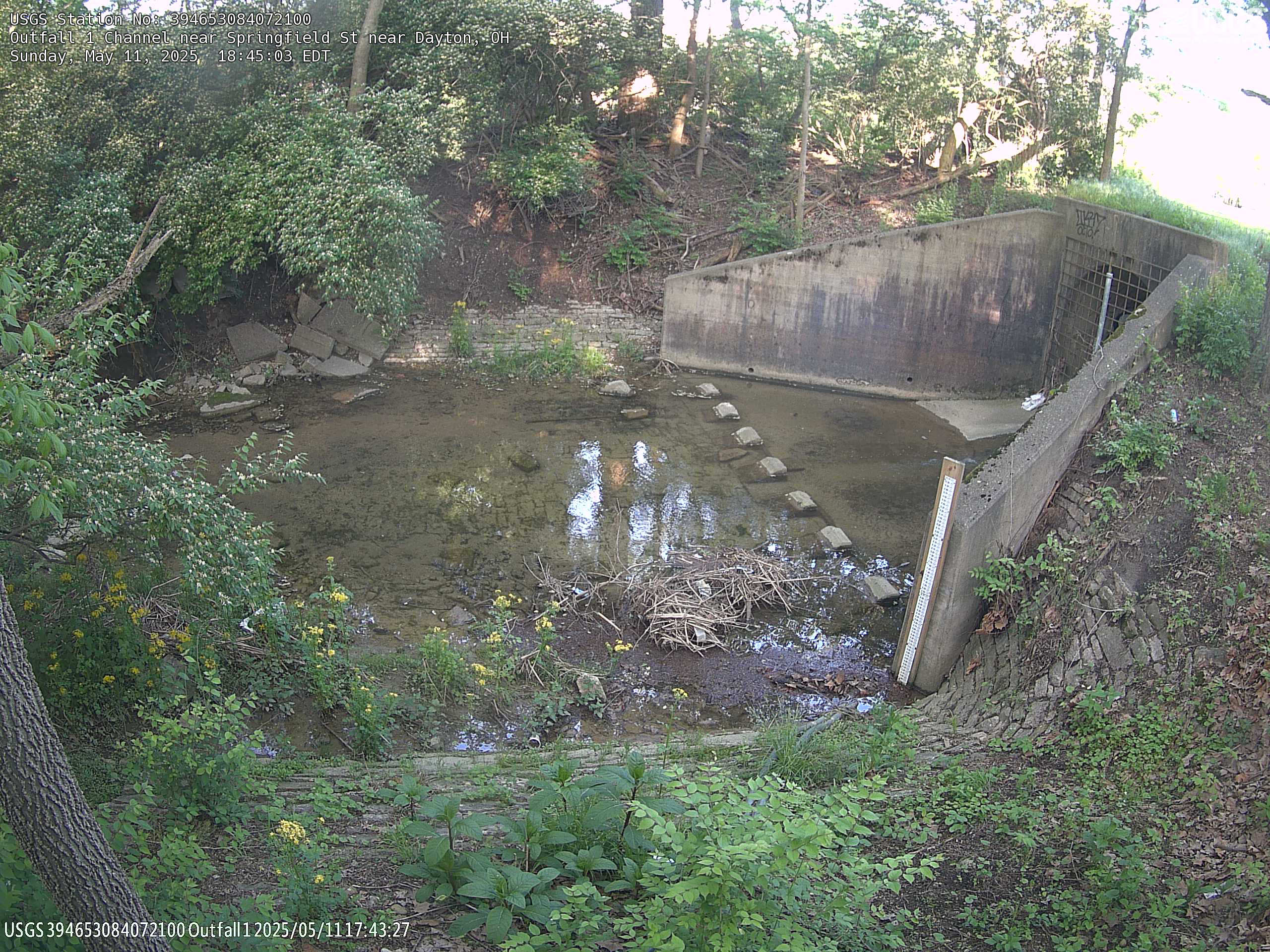 USGS HIVIS CAM Outfall 1 Channel near Springfield St near Dayton