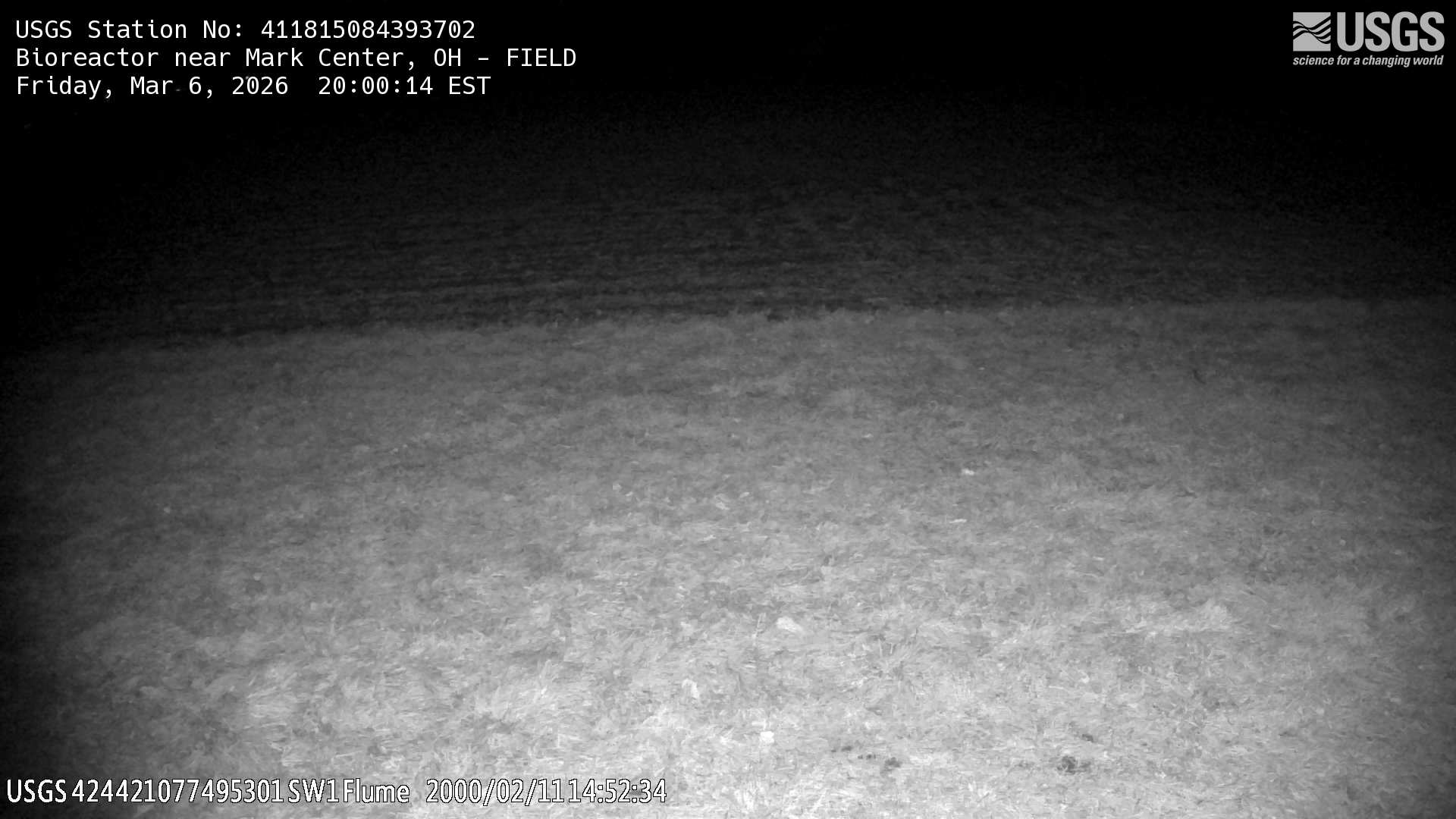 USGS HIVIS CAM Outflow tile to bioreactor near Mark Center FIELD