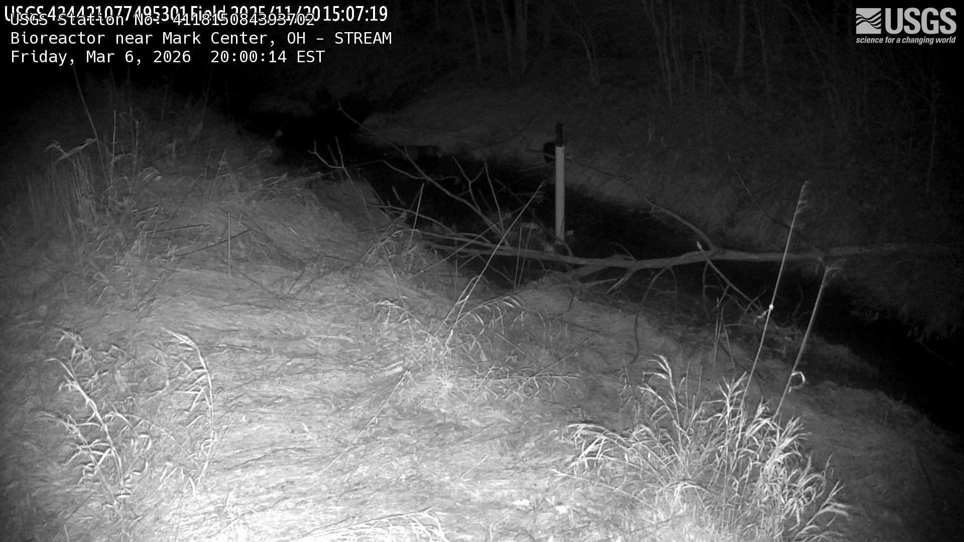 USGS HIVIS CAM Outflow tile to bioreactor near Mark Center STREAM