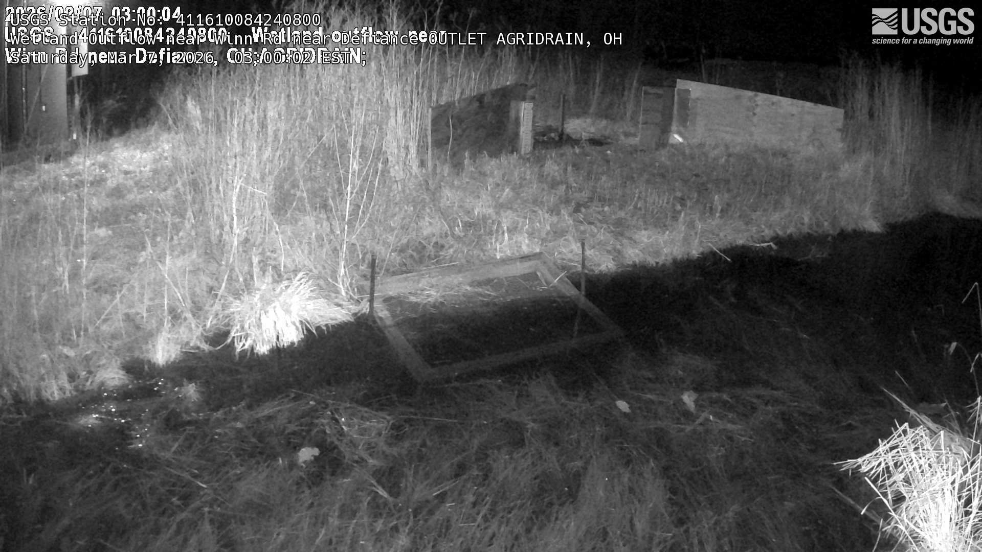 USGS HIVIS CAM Wetland Outflow near Winn Rd near Defiance OUTLET AGRIDRAIN