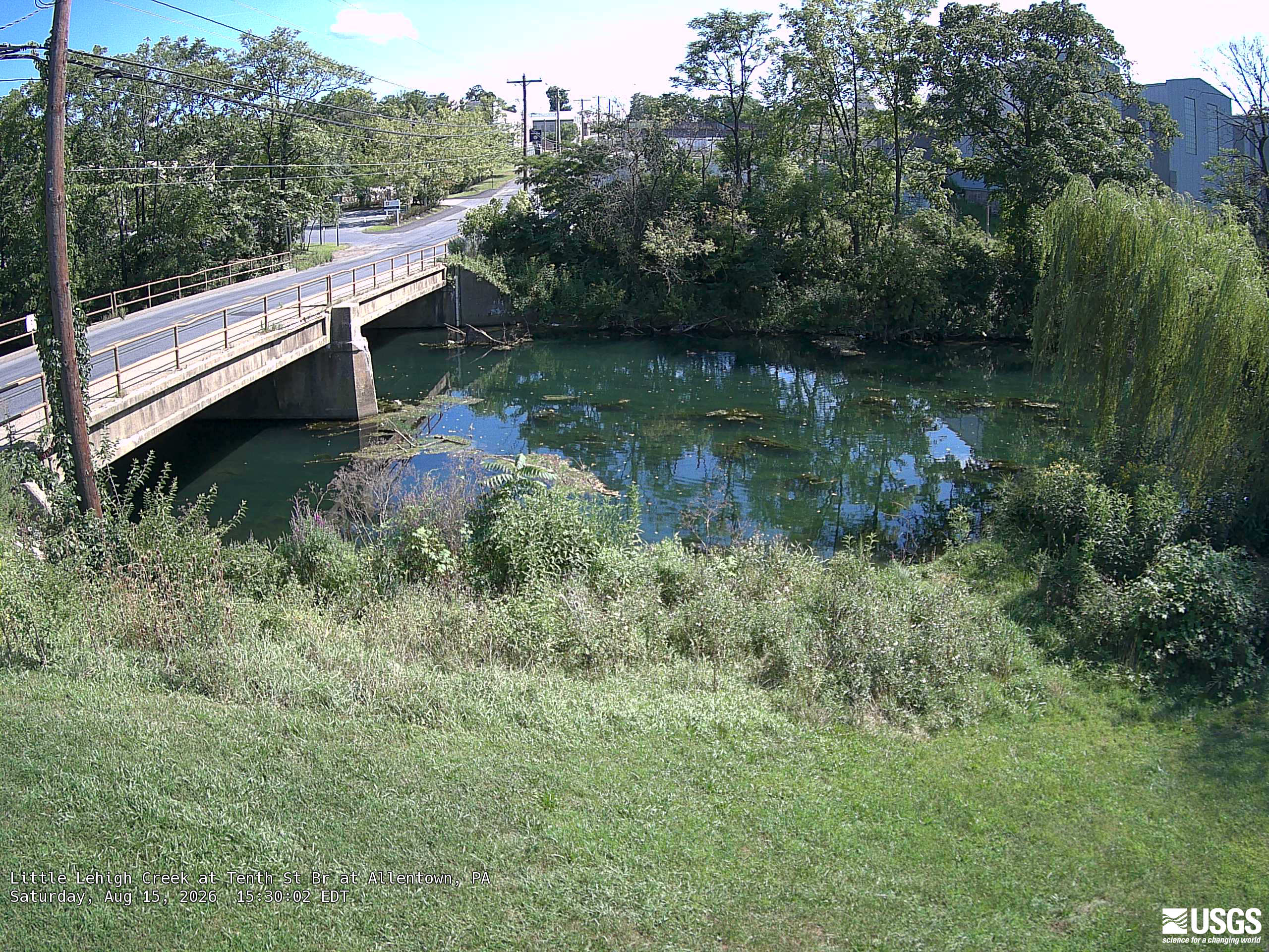 Most recent image at Little Lehigh Creek at Tenth St Br at Allentown