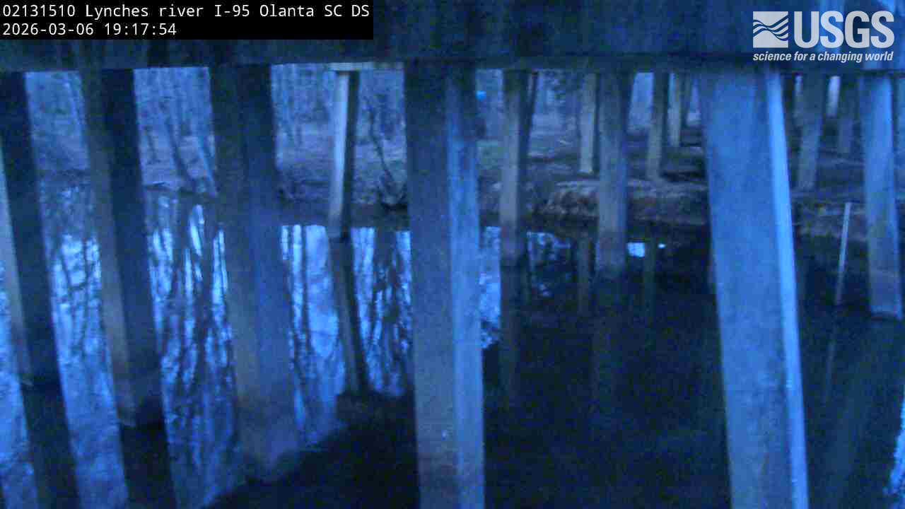 USGS HIVIS CAM Lynches River at I95 above Olanta DOWNSTREAM CAMERA