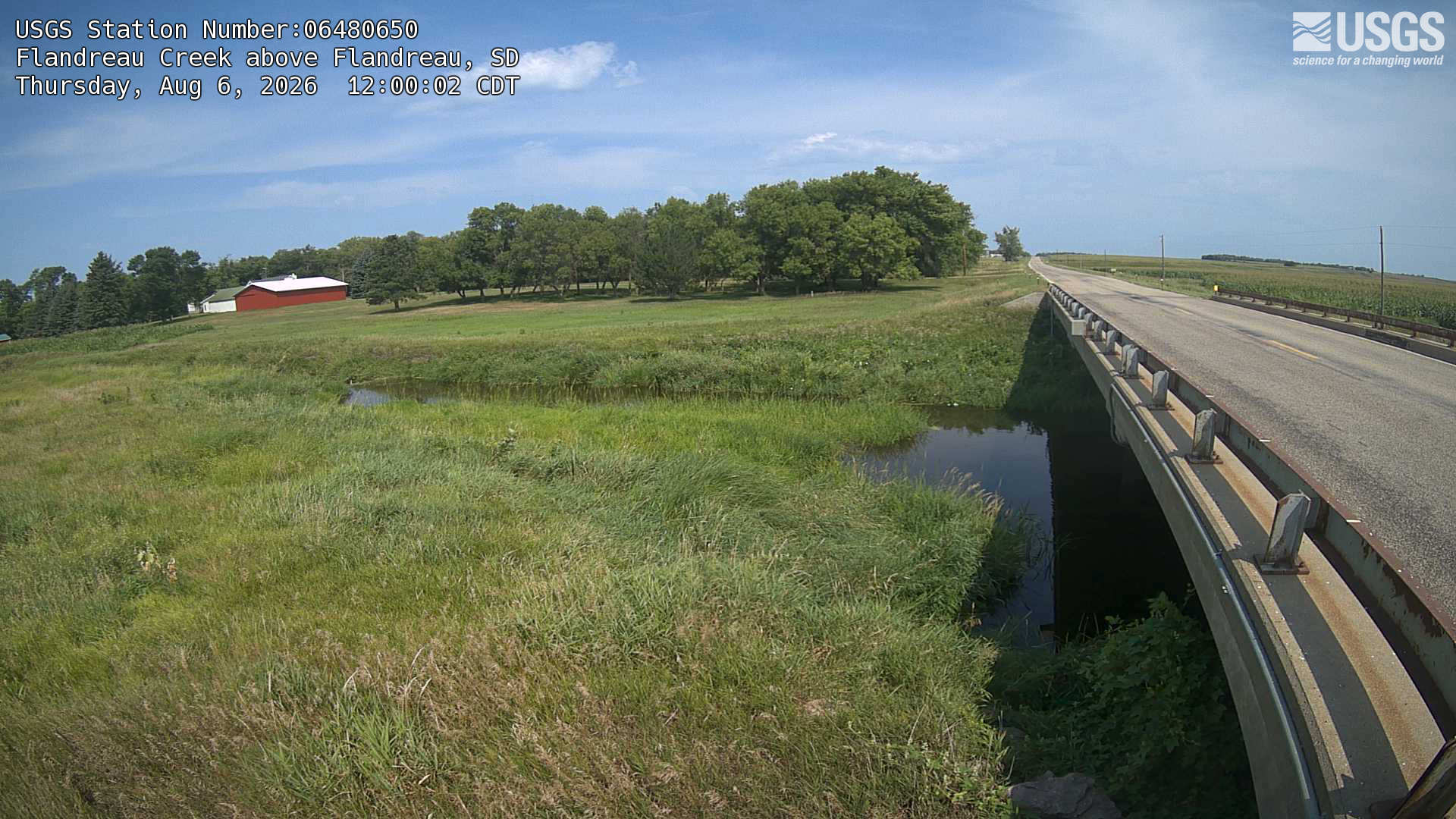 Most recent image at Flandreau Creek above Flandreau