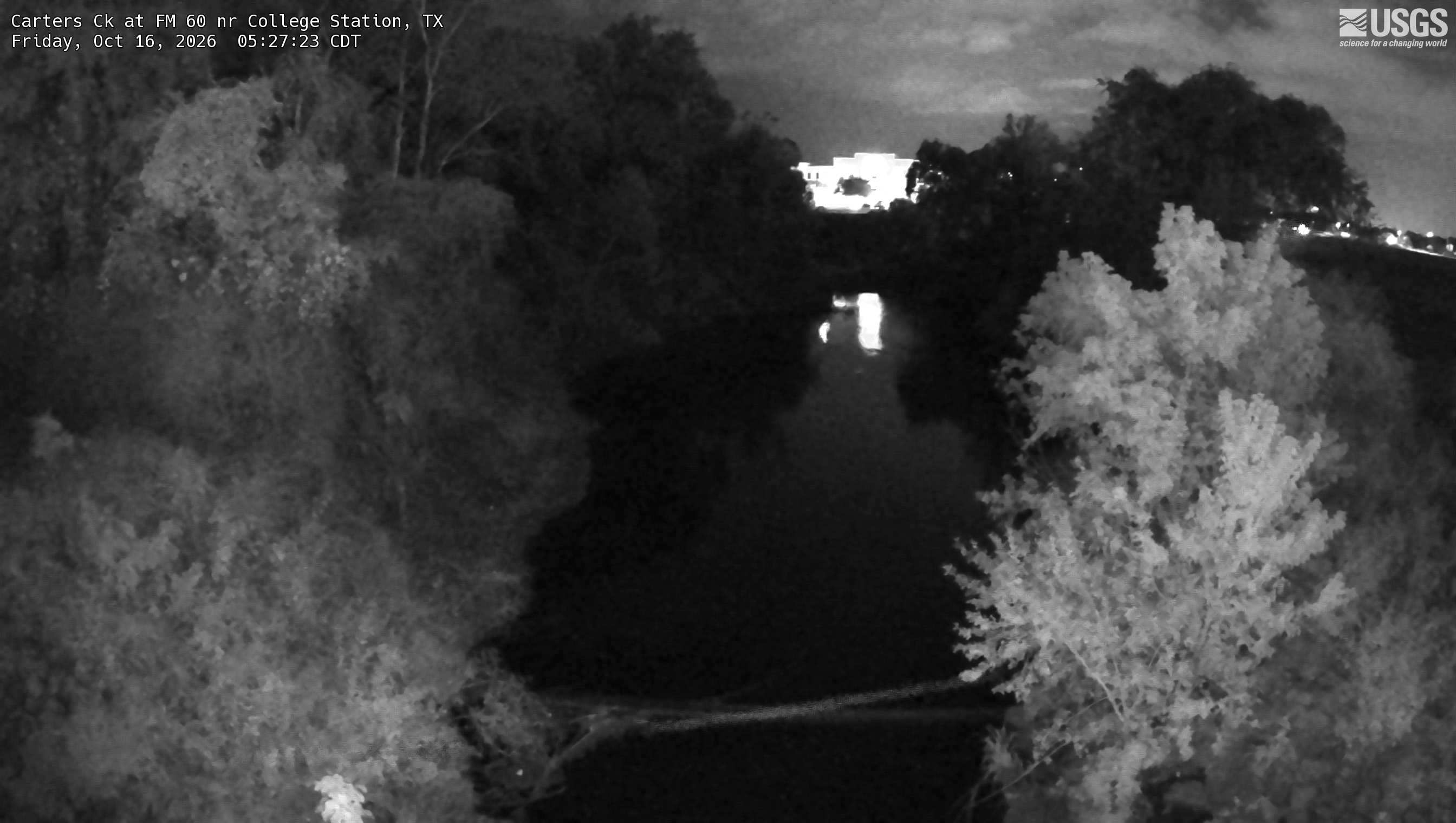 Most recent image at Carters Ck at FM 60 nr College Station