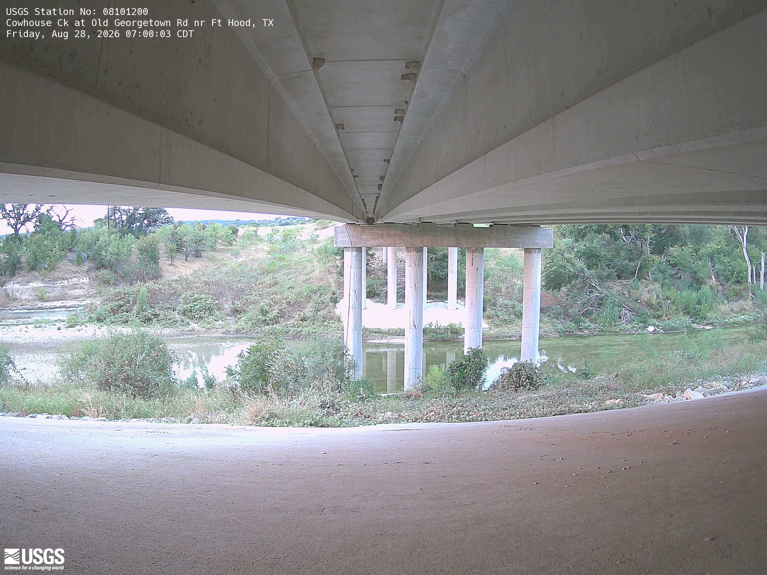 Most recent image at Cowhouse Ck at Old Georgetown Rd nr Ft Hood