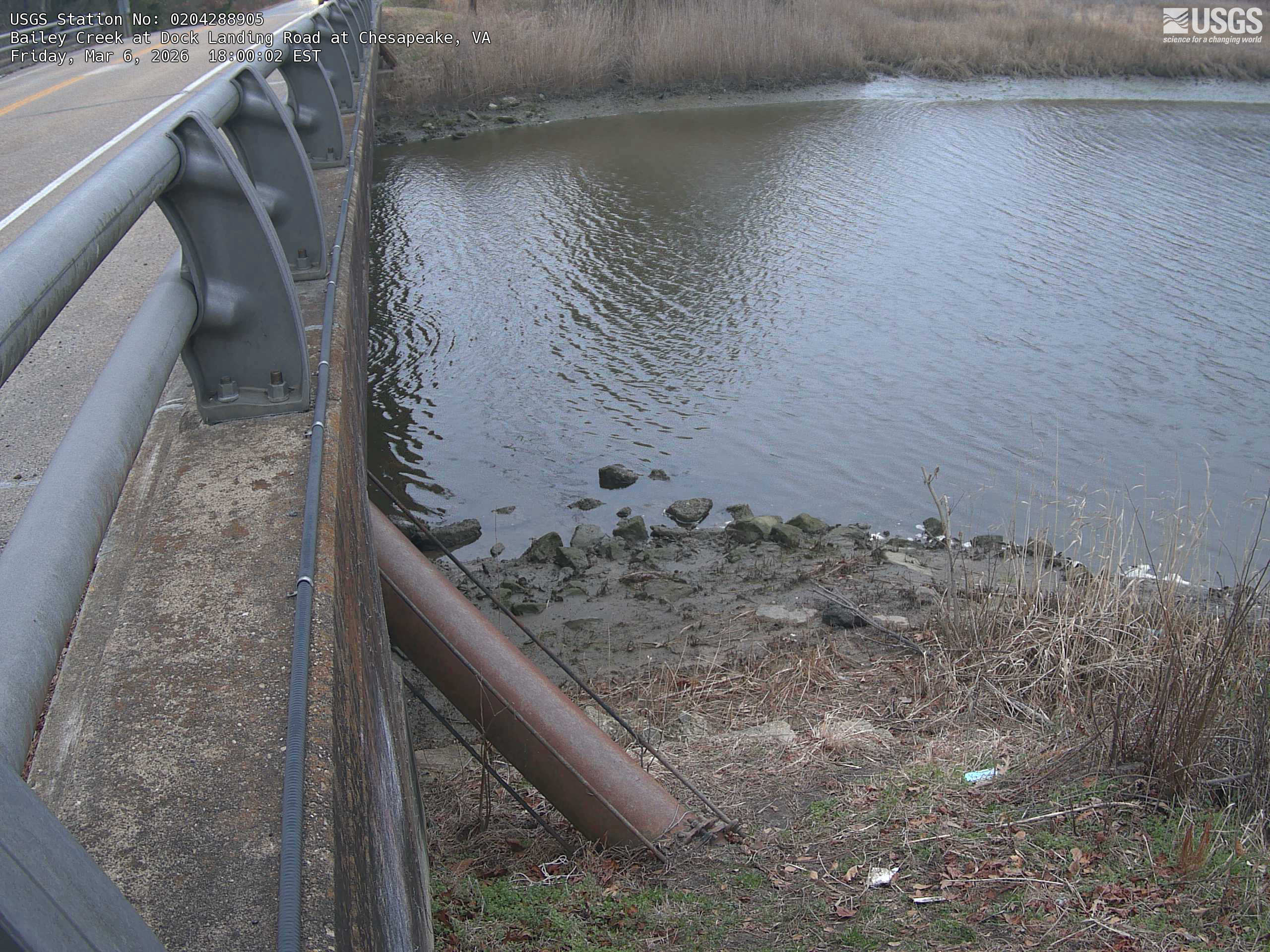 USGS HIVIS CAM Bailey Creek at Dock Landing Road at Chesapeake