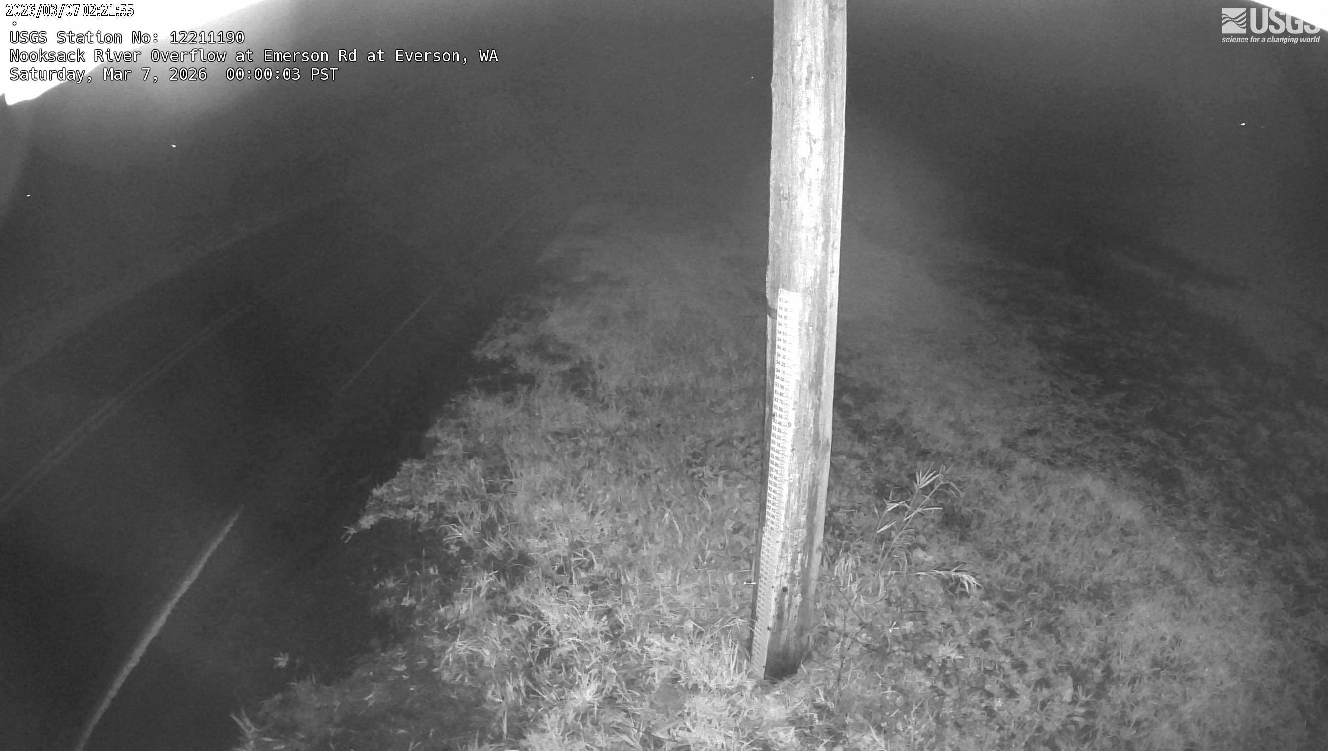 USGS HIVIS CAM Nooksack River Overflow at Emerson Rd at Everson