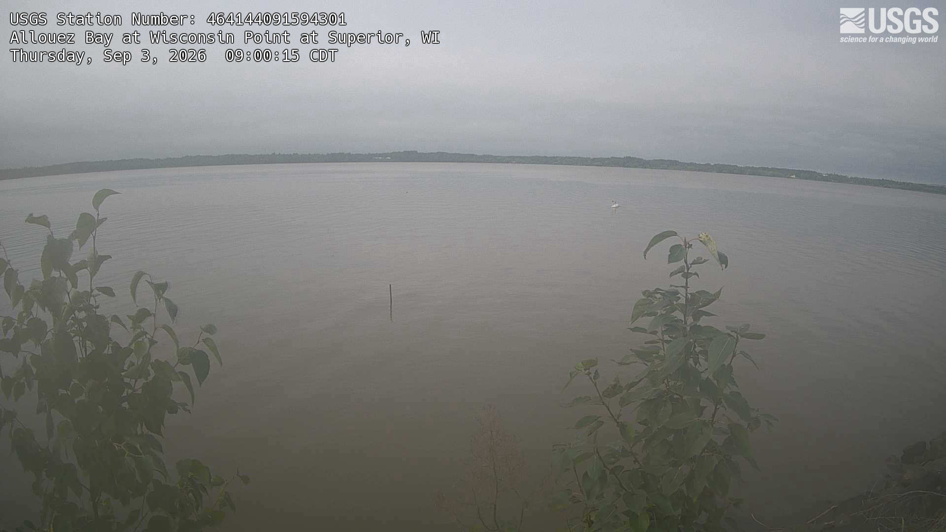 Most recent image at Allouez Bay at Wisconsin Point at Superior