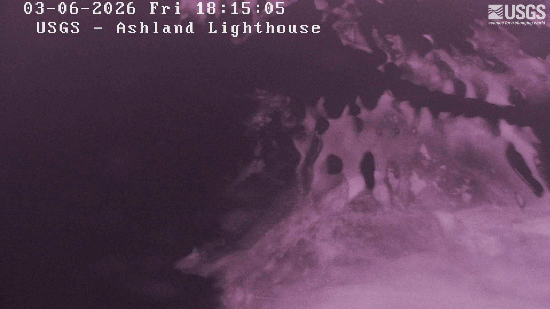 USGS HIVIS CAM Ashland Breakwater Lighthouse Chequamegon Bay LIGHTHOUSE