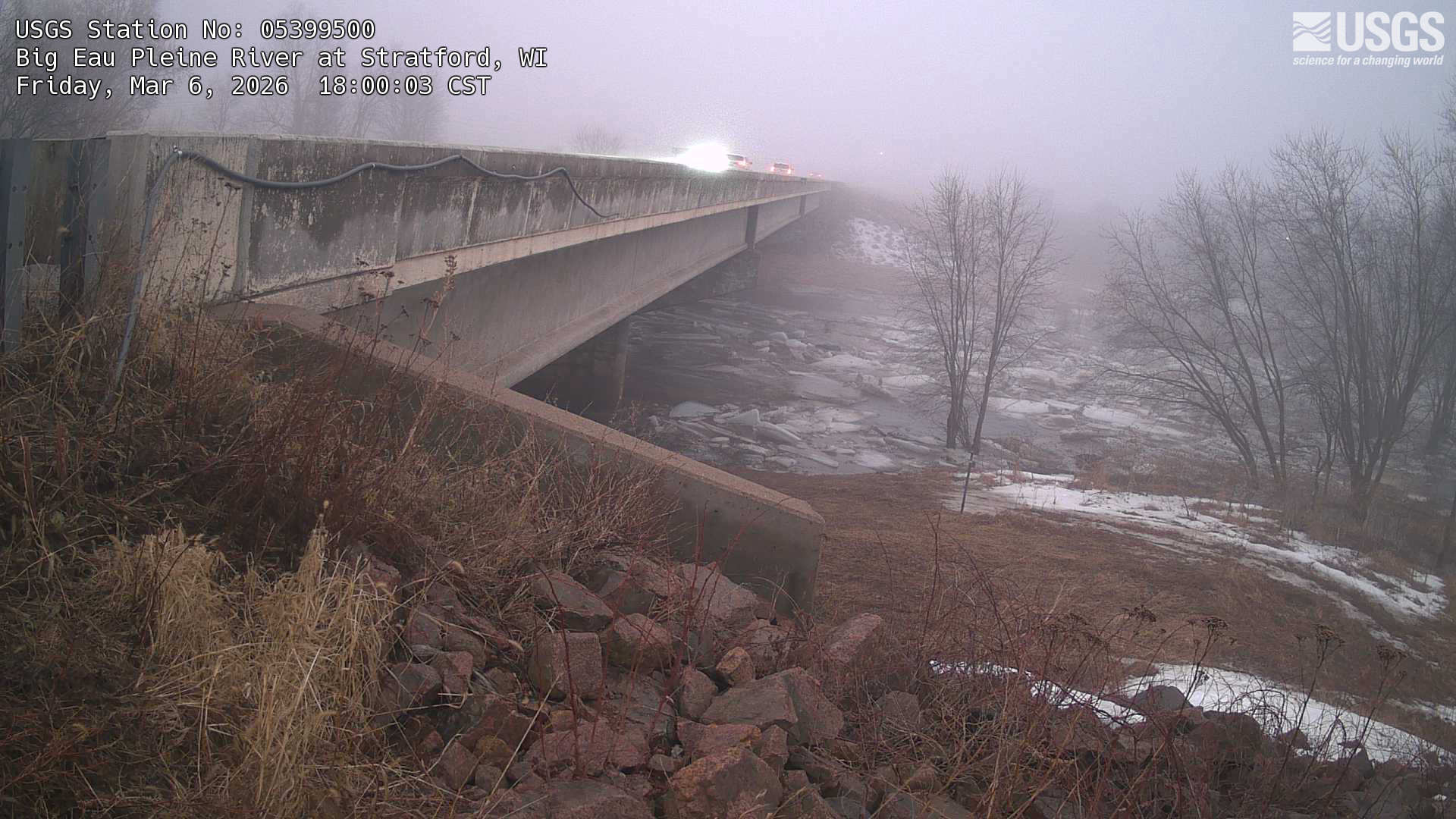 USGS HIVIS CAM Big Eau Pleine River at Stratford