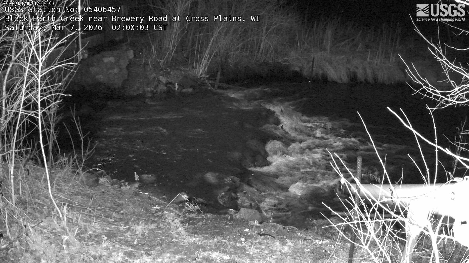 USGS HIVIS CAM Black Earth Creek near Brewery Road at Cross Plains