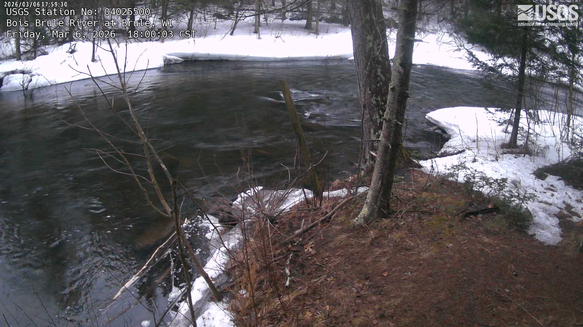 USGS HIVIS CAM Bois Brule River at Brule