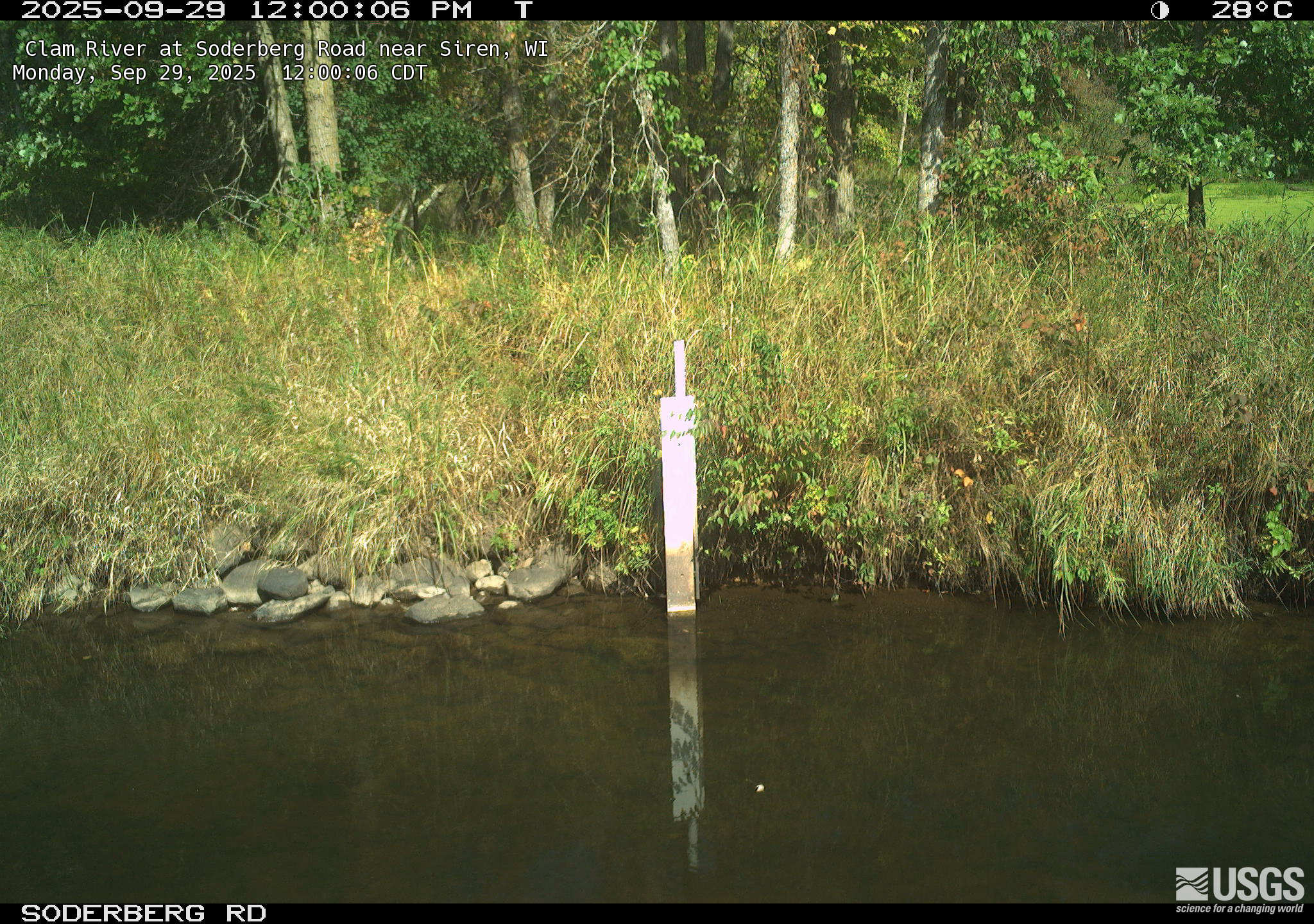 USGS HIVIS CAM Clam River at Soderberg Road near Siren