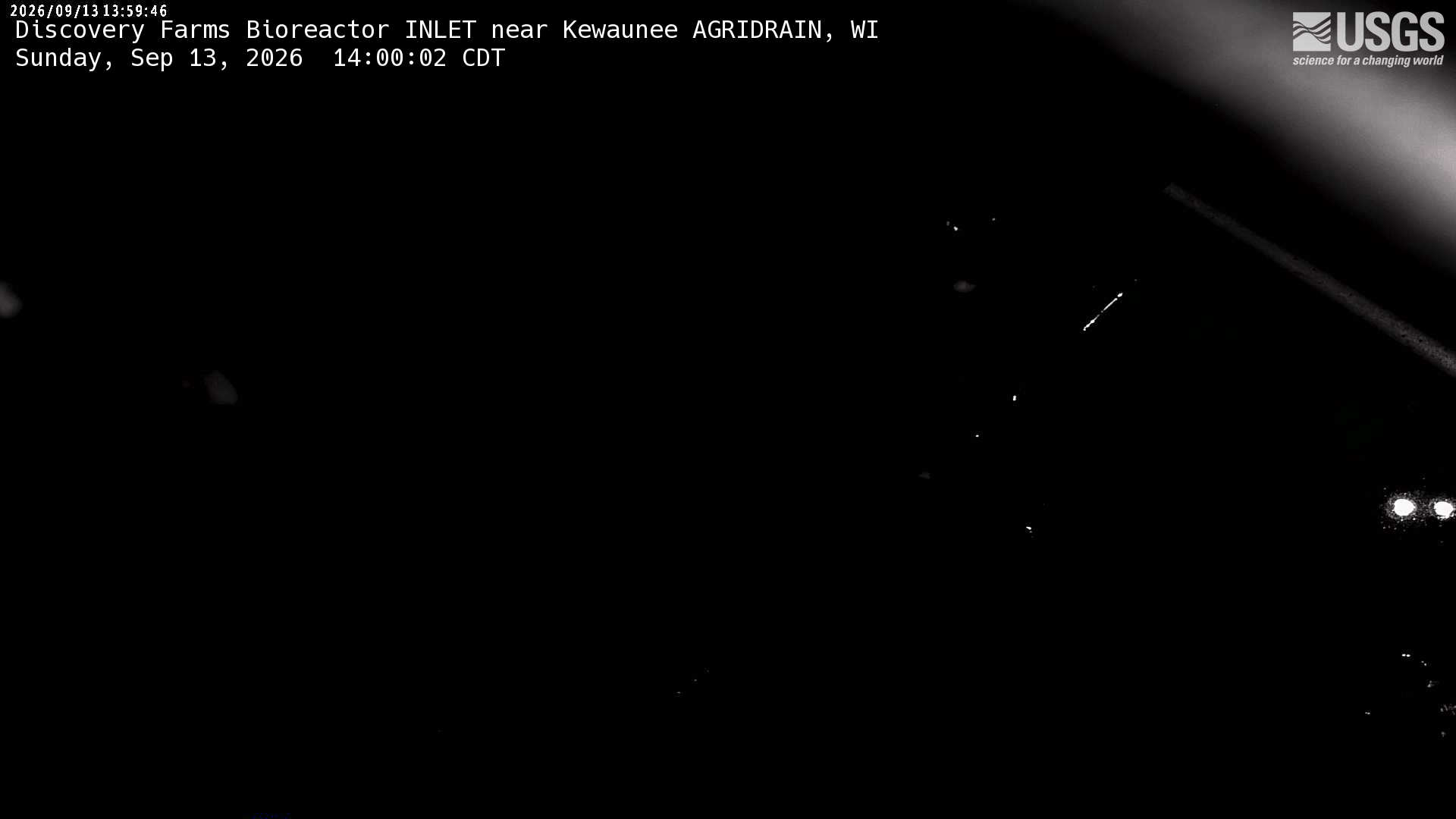 Most recent image at Discovery Farms Bioreactor INLET near Kewaunee AGRIDRAIN