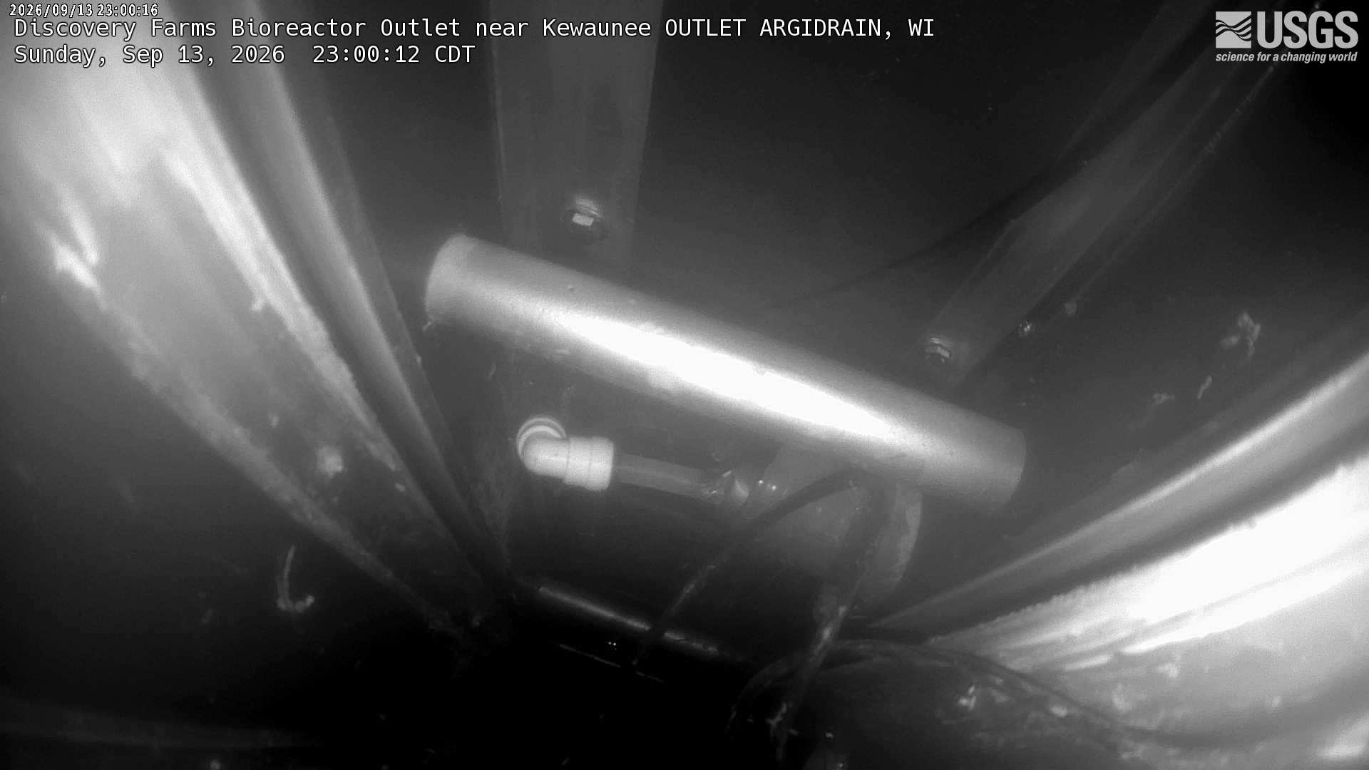 Most recent image at Discovery Farms Bioreactor Outlet near Kewaunee OUTLET ARGIDRAIN