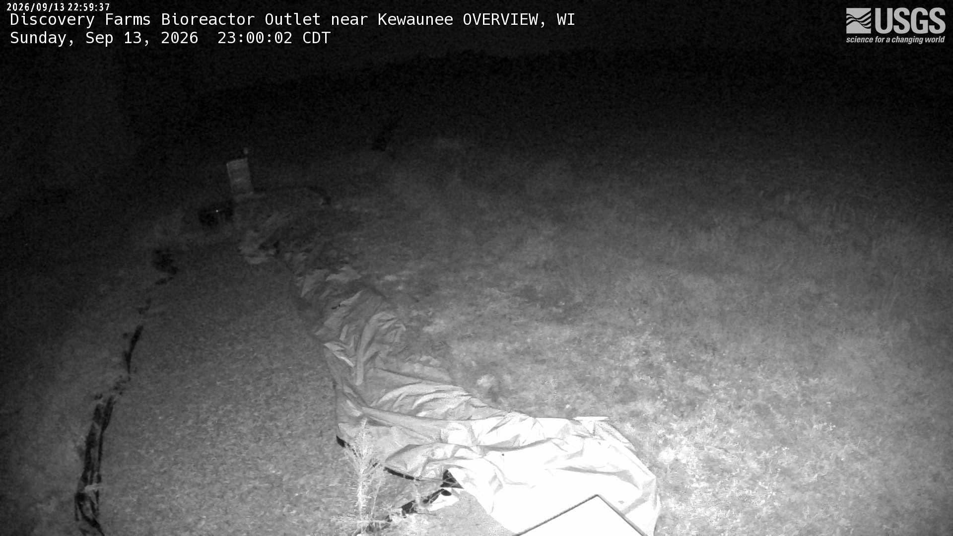 Most recent image at Discovery Farms Bioreactor Outlet near Kewaunee OVERVIEW