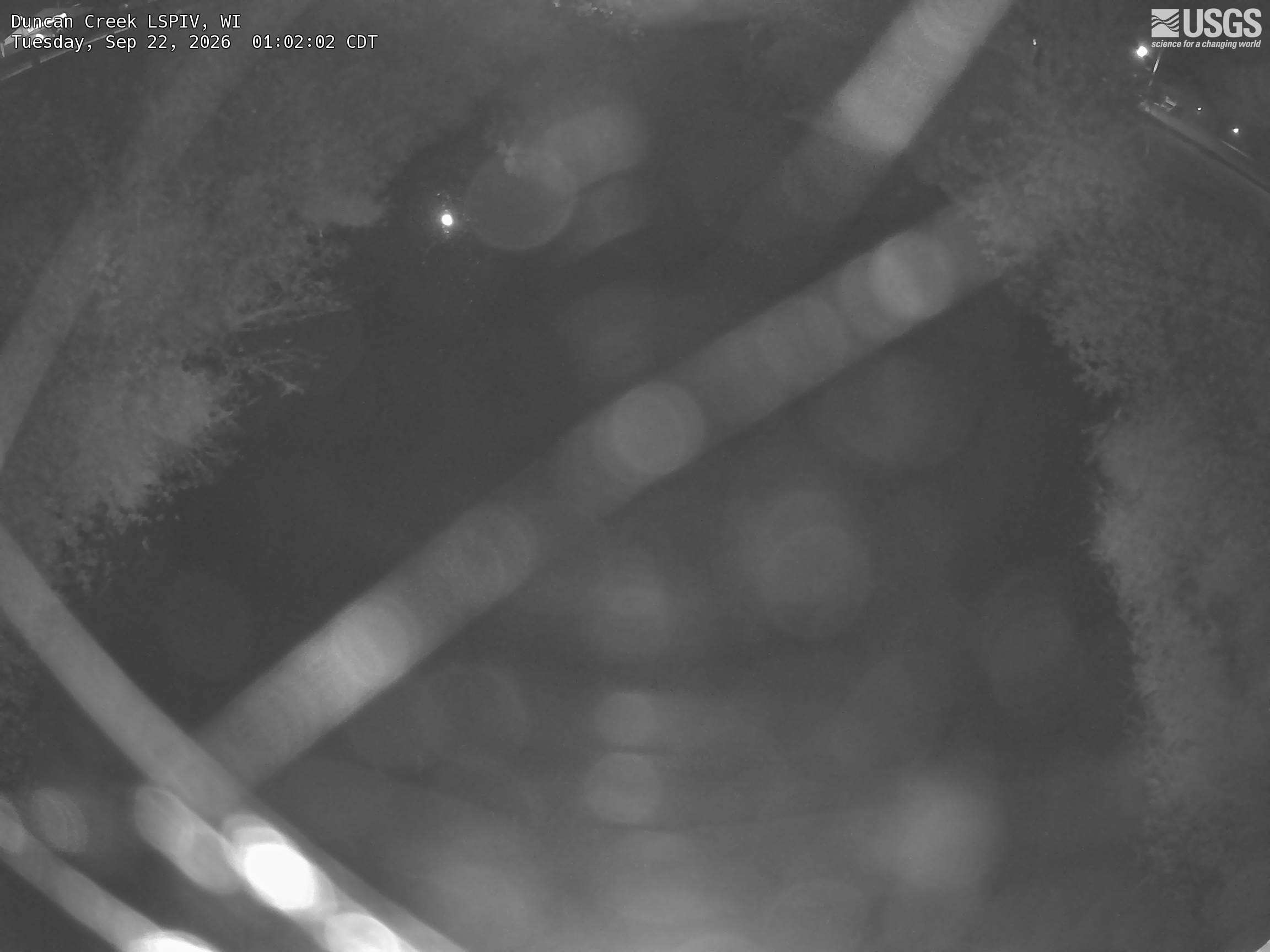 Most recent image at Duncan Creek LSPIV
