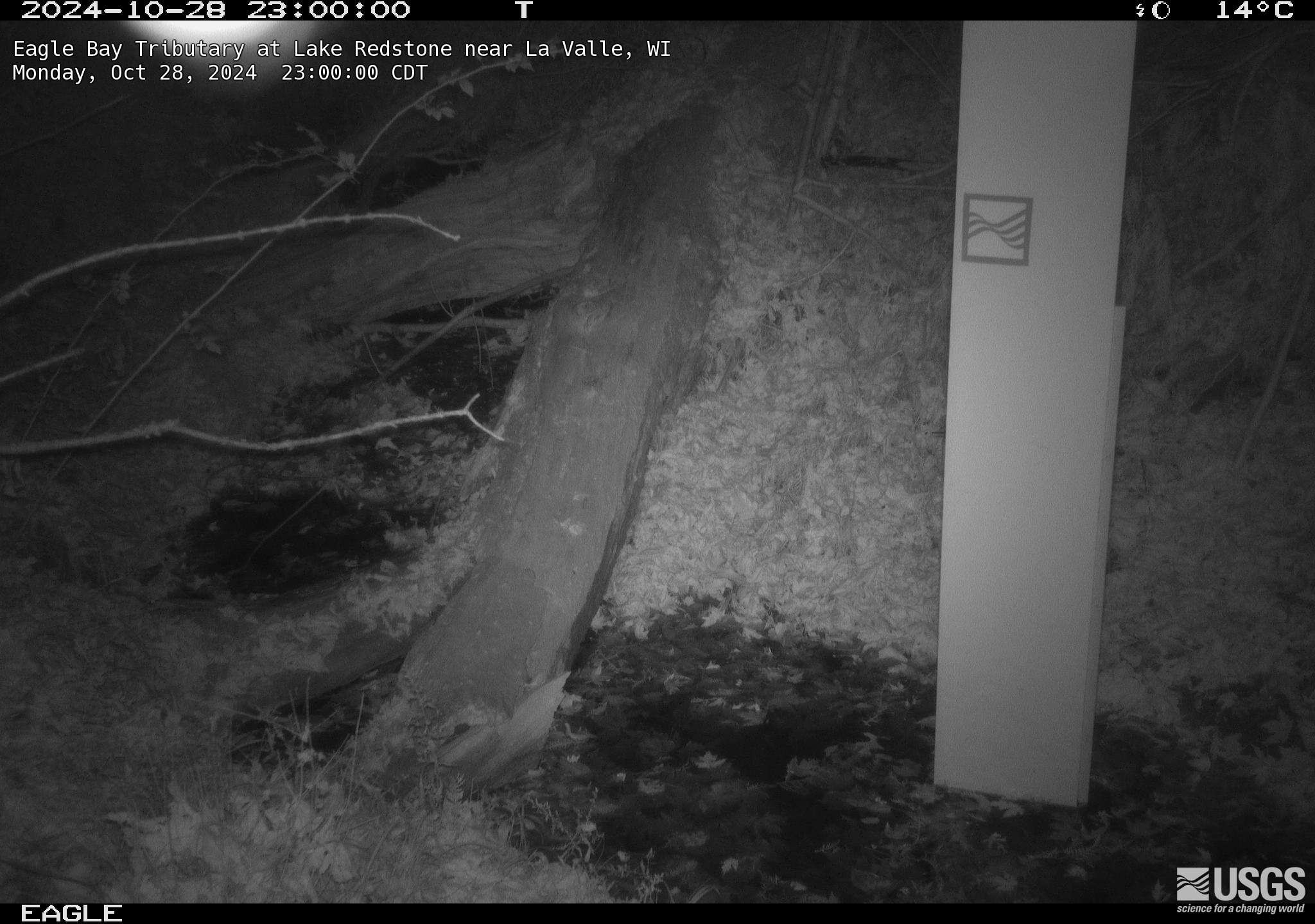 USGS HIVIS CAM Eagle Bay Tributary at Lake Redstone near La Valle