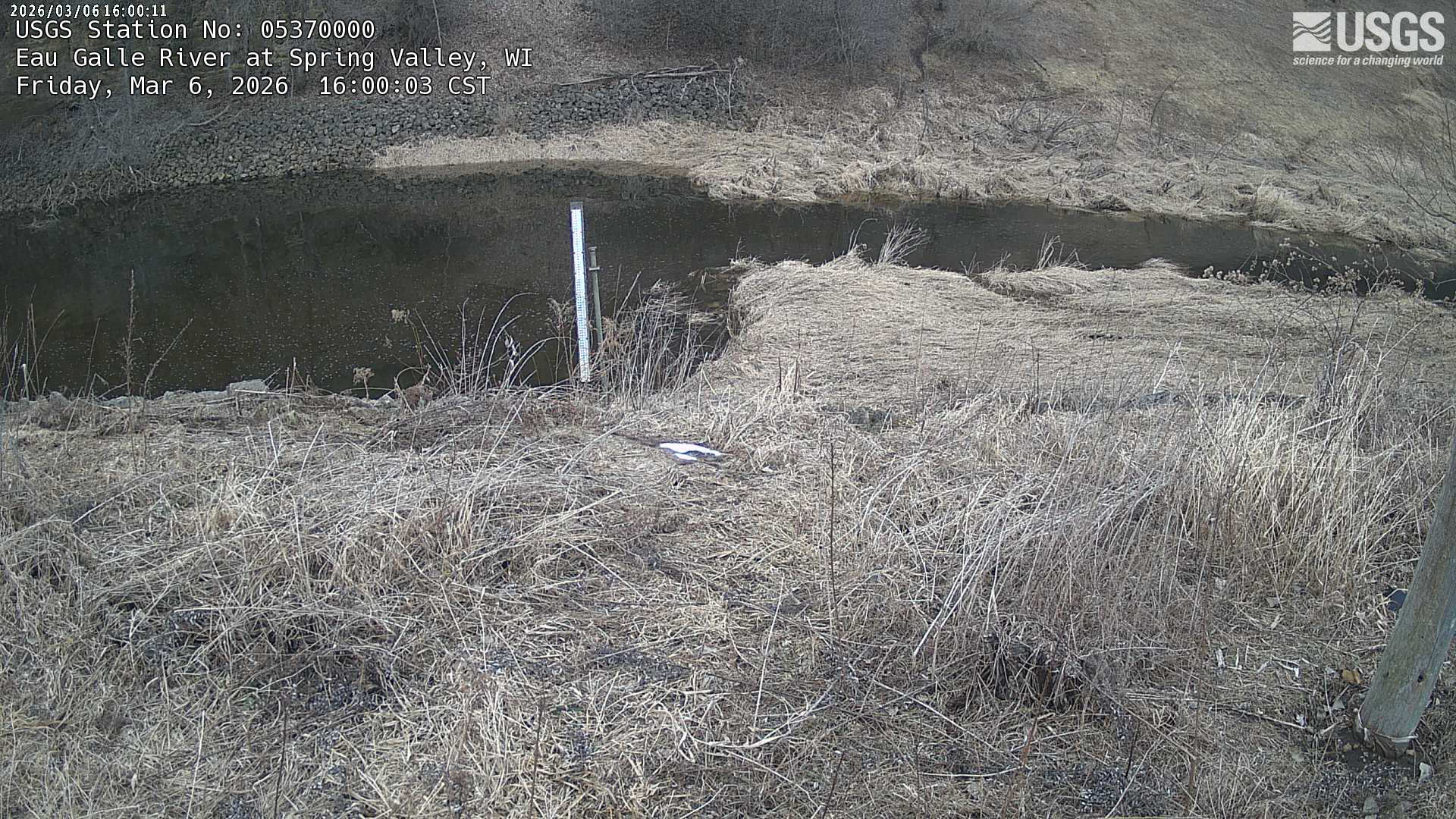 USGS HIVIS CAM Eau Galle River at Spring Valley