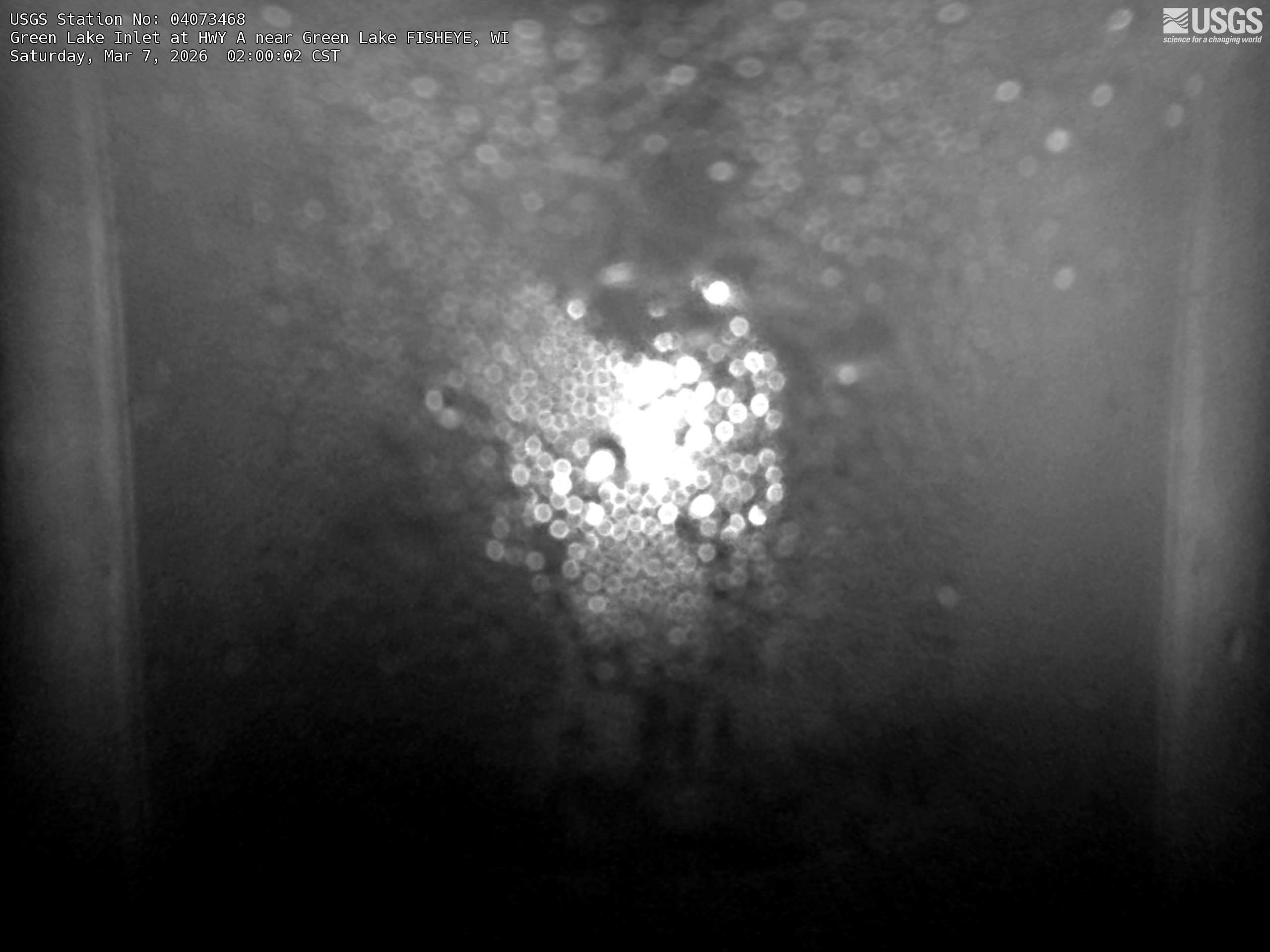 USGS HIVIS CAM Green Lake Inlet at HWY A near Green Lake FISHEYE