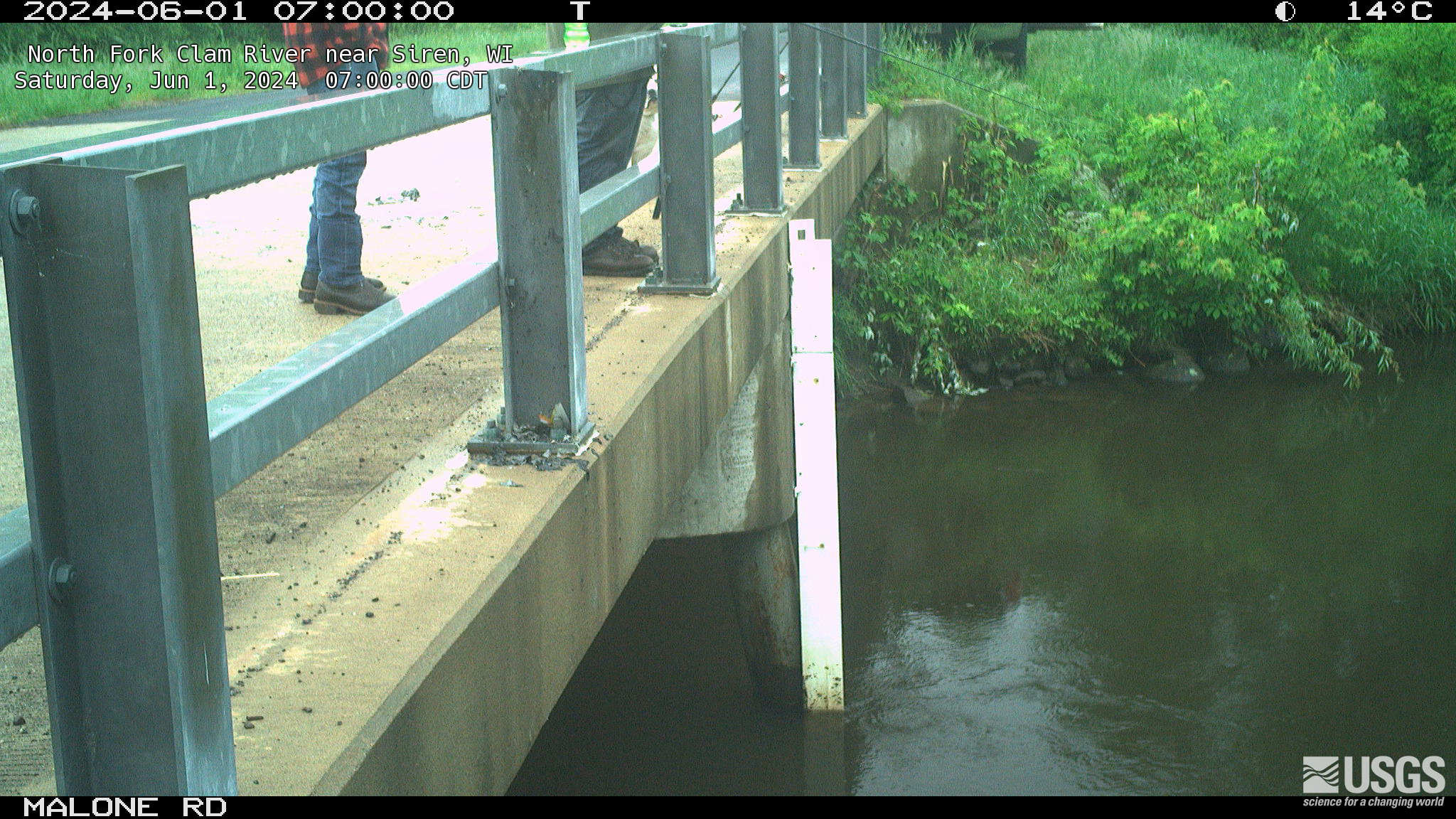 USGS HIVIS CAM North Fork Clam River near Siren