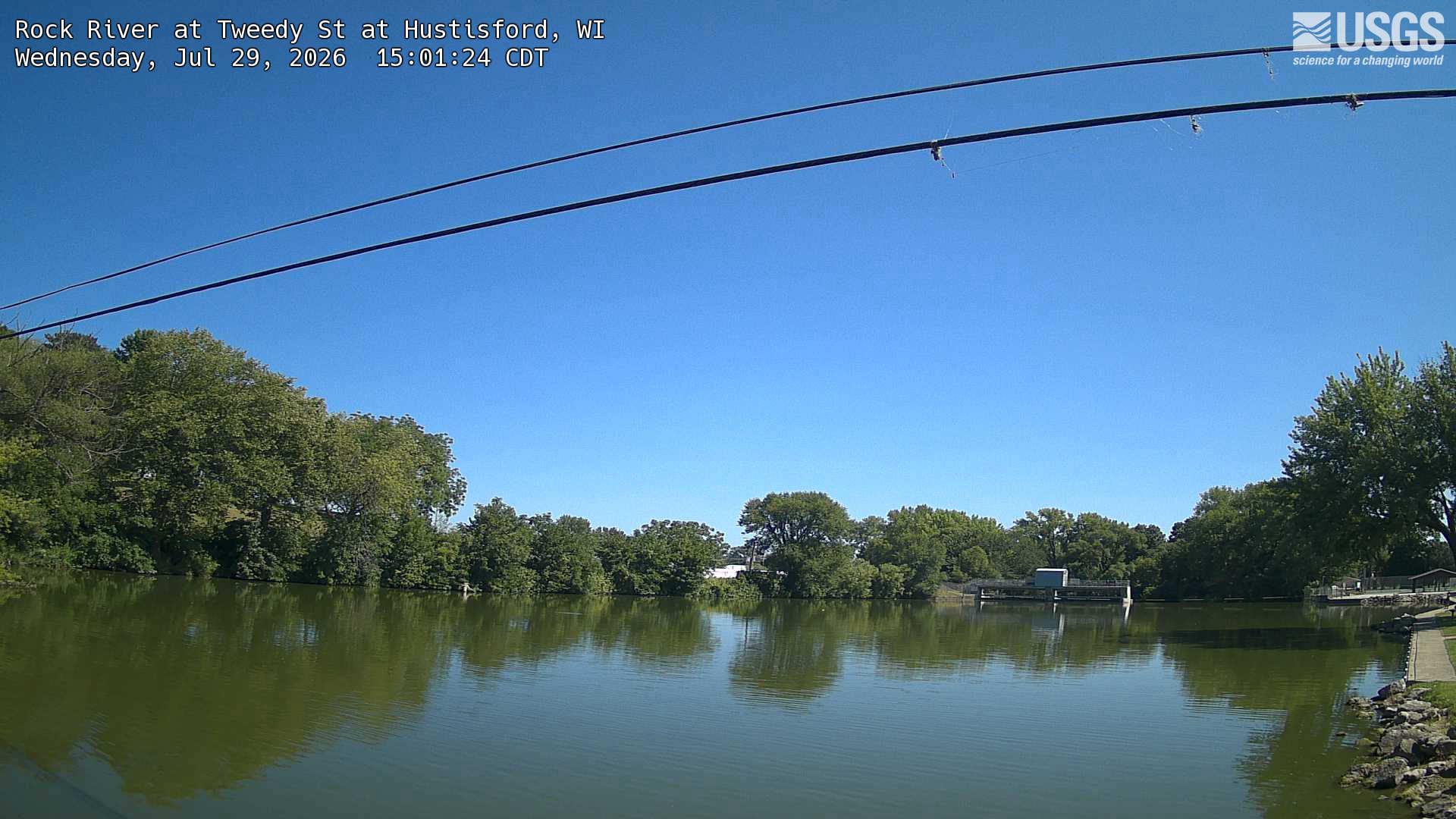 Most recent image at Rock River at Tweedy St at Hustisford