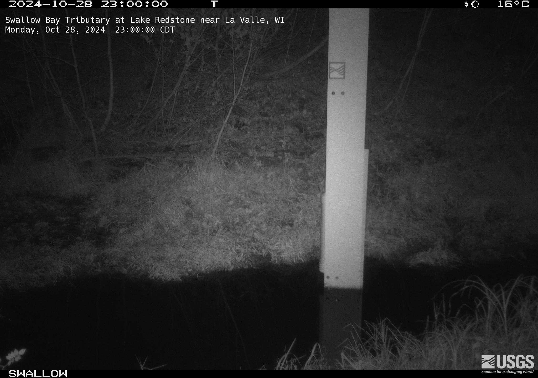 USGS HIVIS CAM Swallow Bay Tributary at Lake Redstone near La Valle