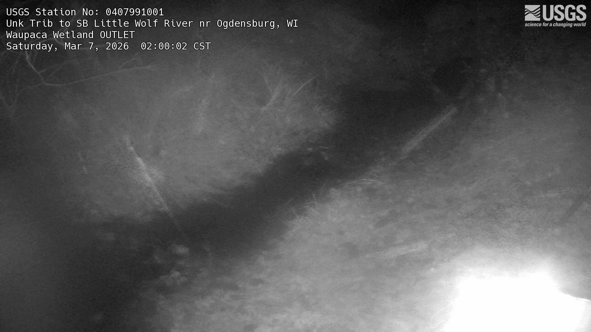 USGS HIVIS CAM Unk Trib to SB Little Wolf River nr Ogdensburg